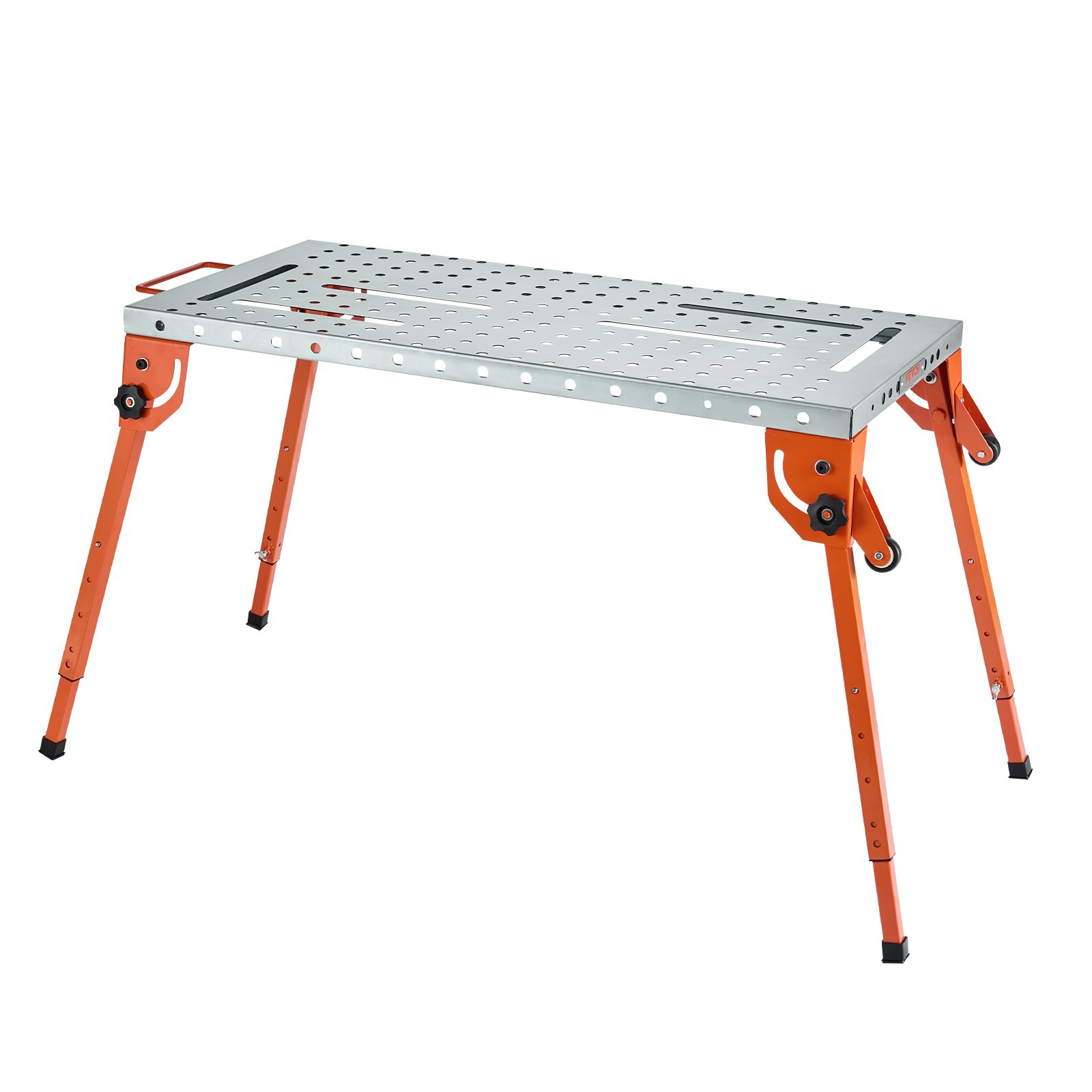 Welding Table 44" x 21" 500LBS Folding Workbench with 4-Level Adjustable Height