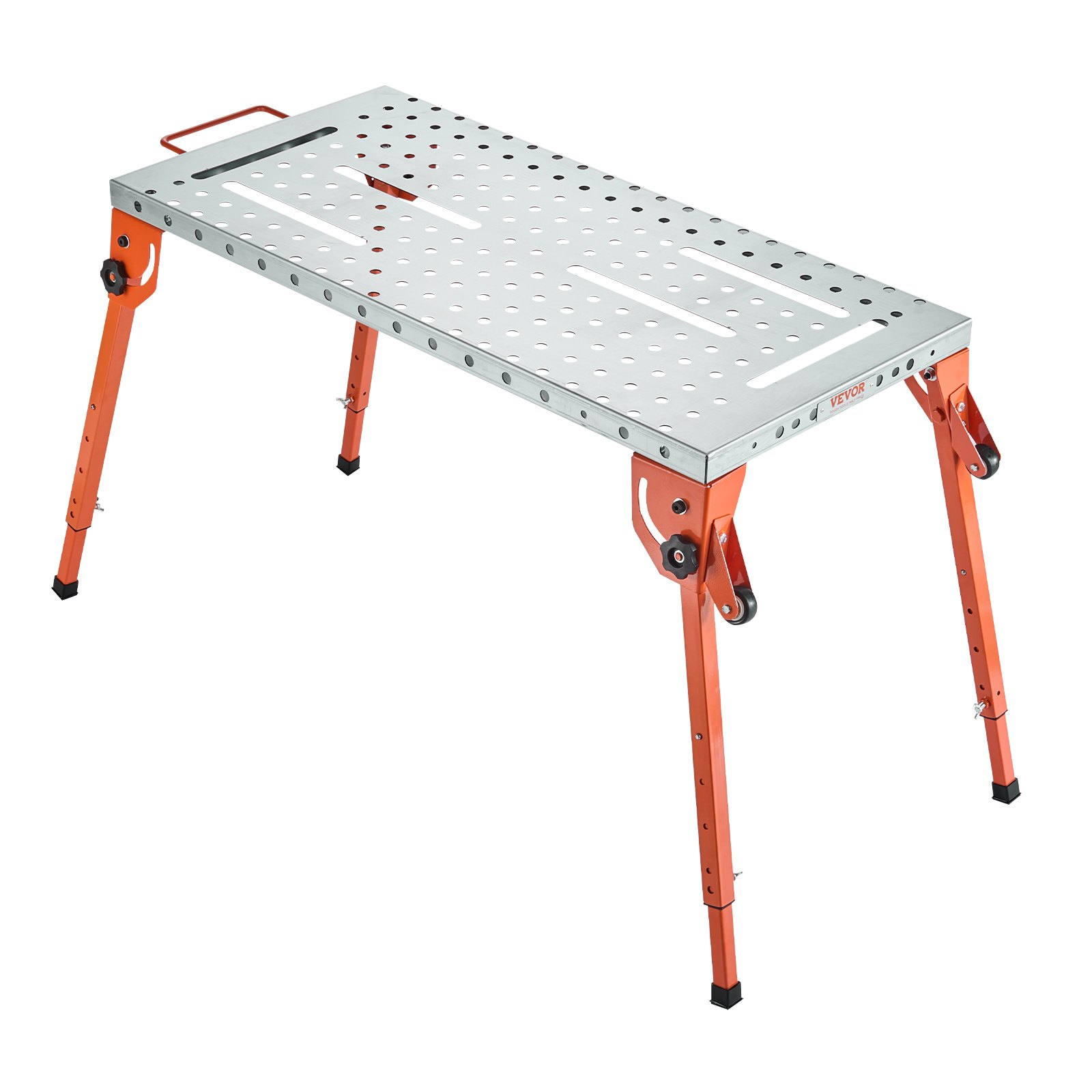 Welding Table 44" x 21" 500LBS Folding Workbench with 4-Level Adjustable Height