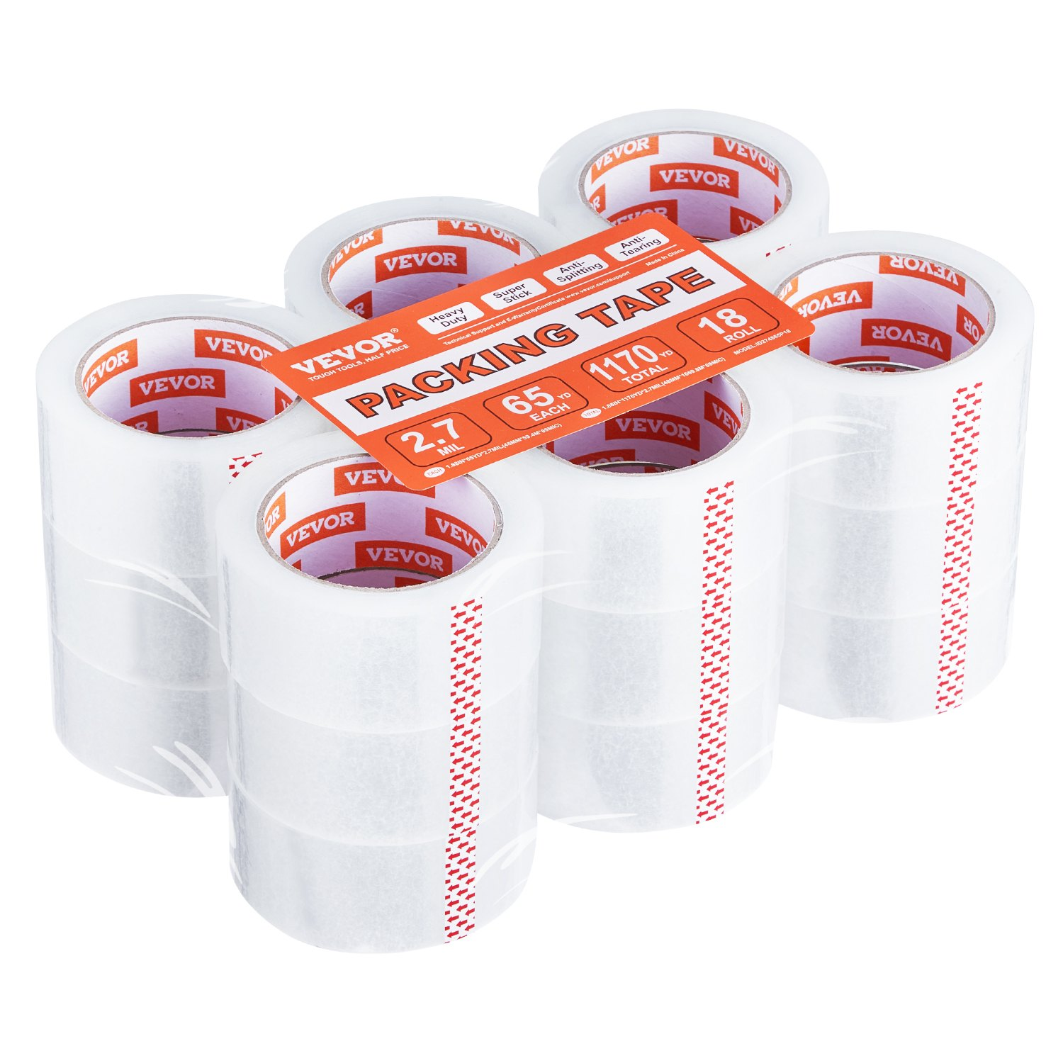 Clear Packing Tape, 3 inches Core, Office