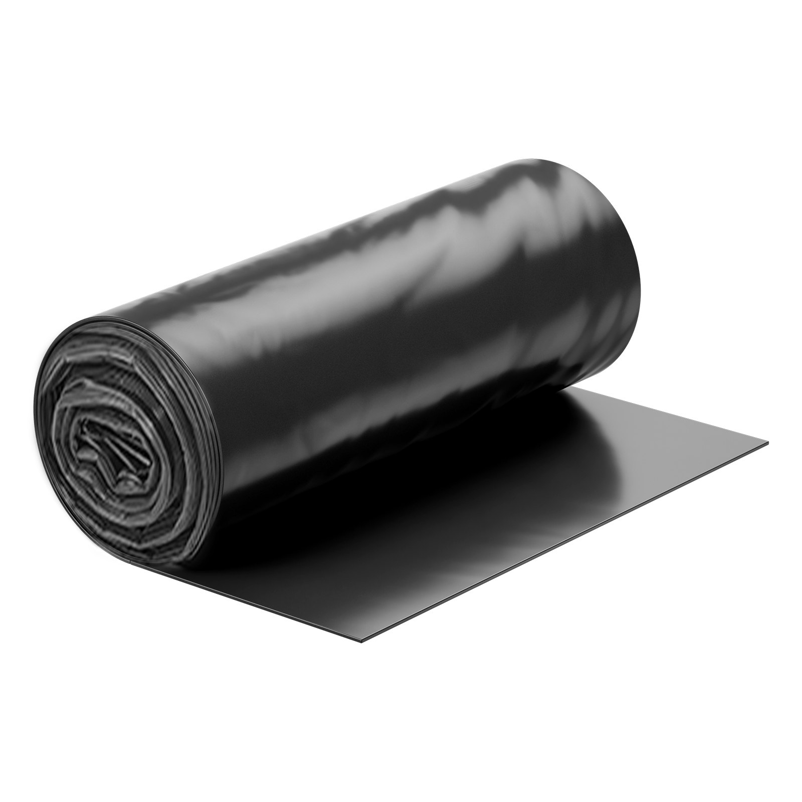 Rollo de láminas de plástico 4 mil 3 x 50 pies polietileno de alta resistencia negro - Imagen 8 de 10