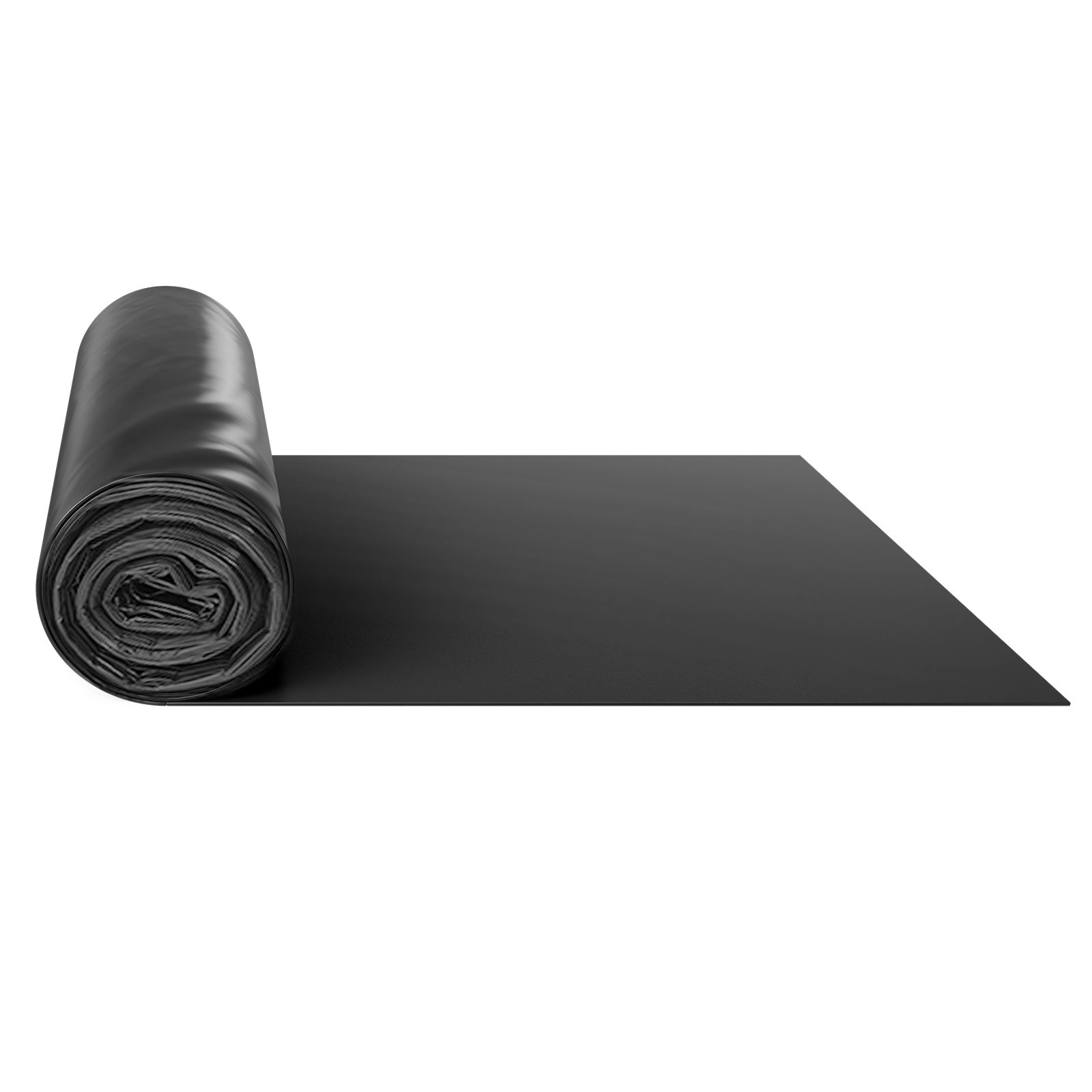 Rollo de láminas de plástico 4 mil 3 x 50 pies polietileno de alta resistencia negro - Imagen 10 de 10