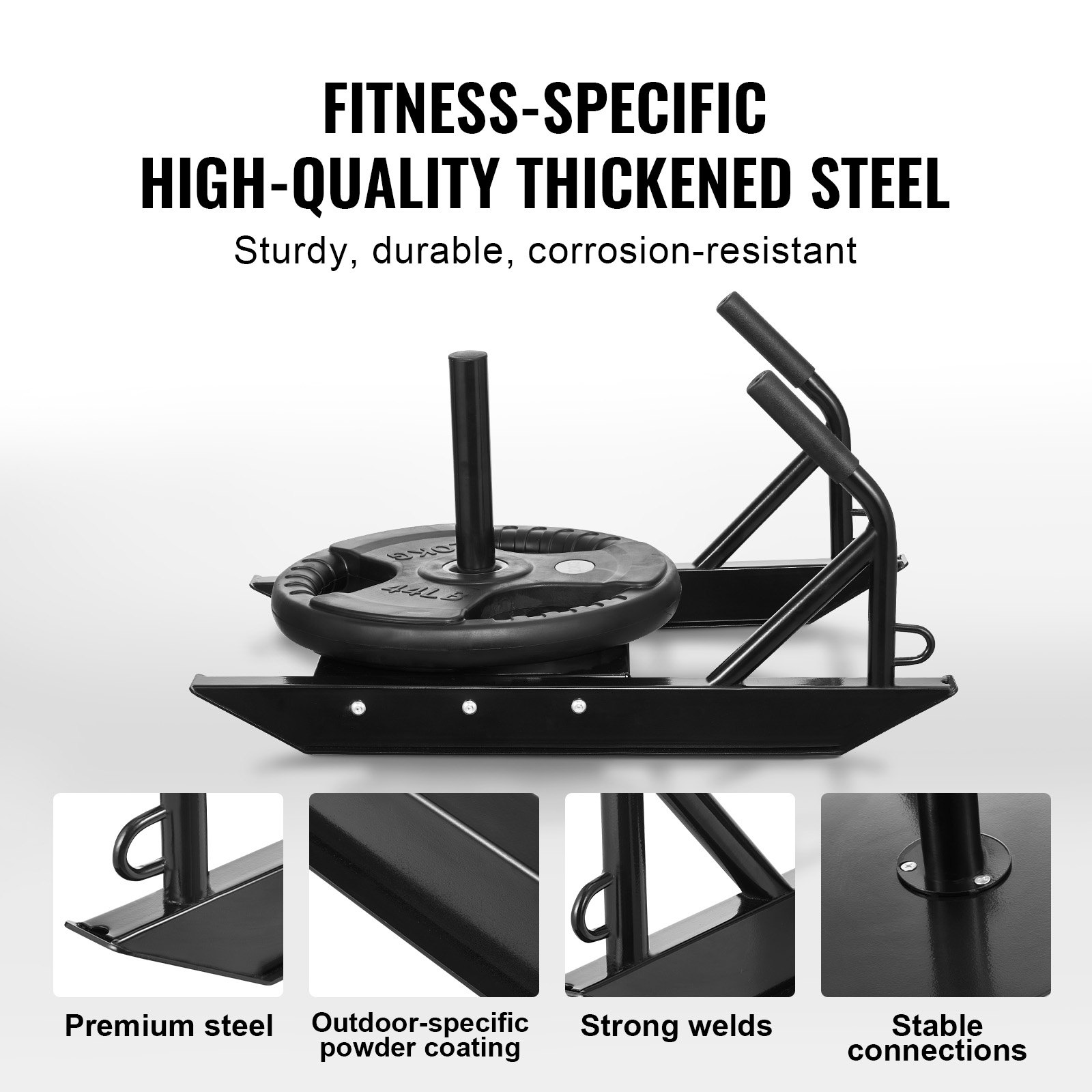 Weight Power Pull Push Sled Fitness Strength Speed Training Sled Black - Picture 4 of 10
