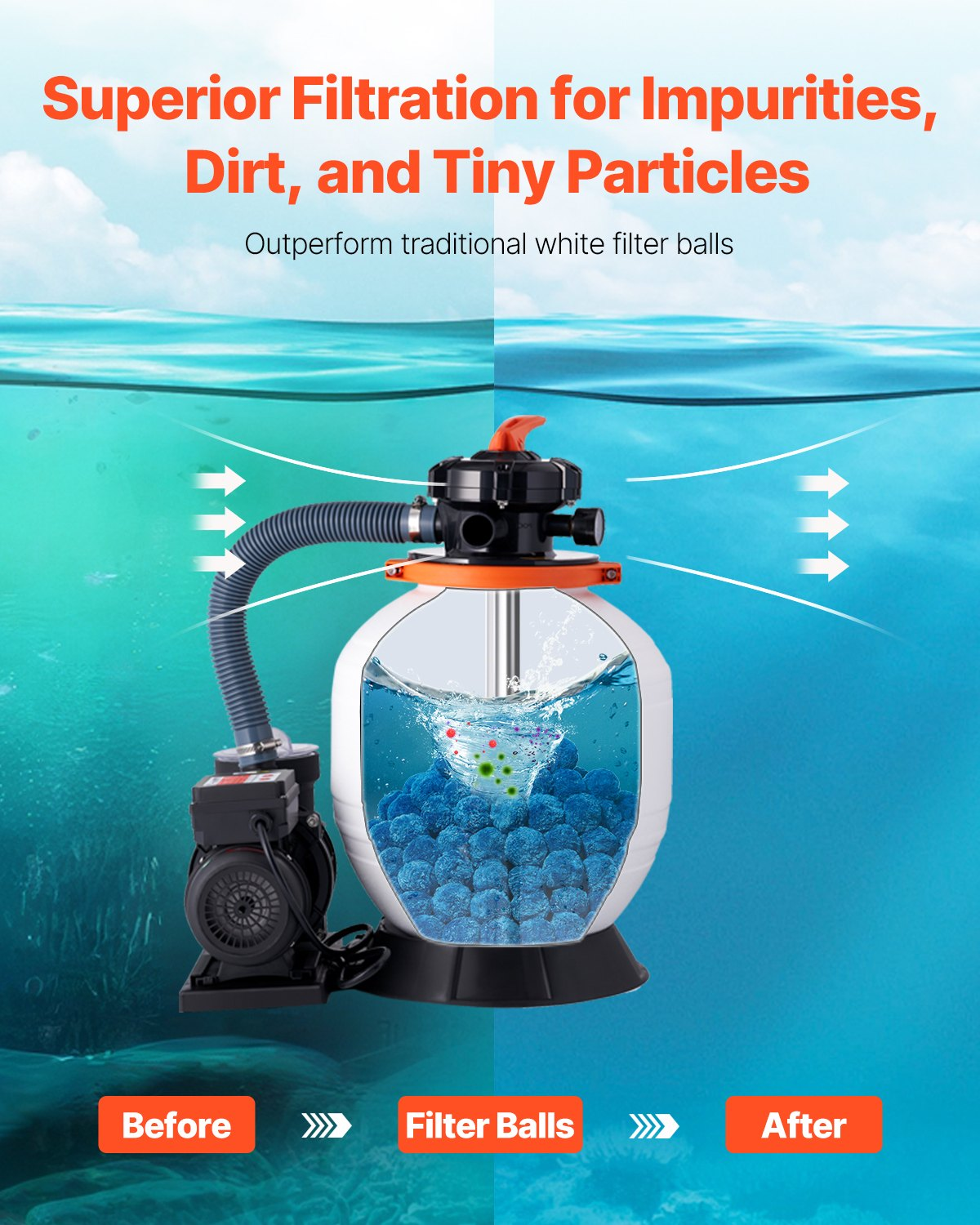 Pool Filter Balls for Sand Filter, 4 lbs, Filter Balls Replace Pool Filter Sand