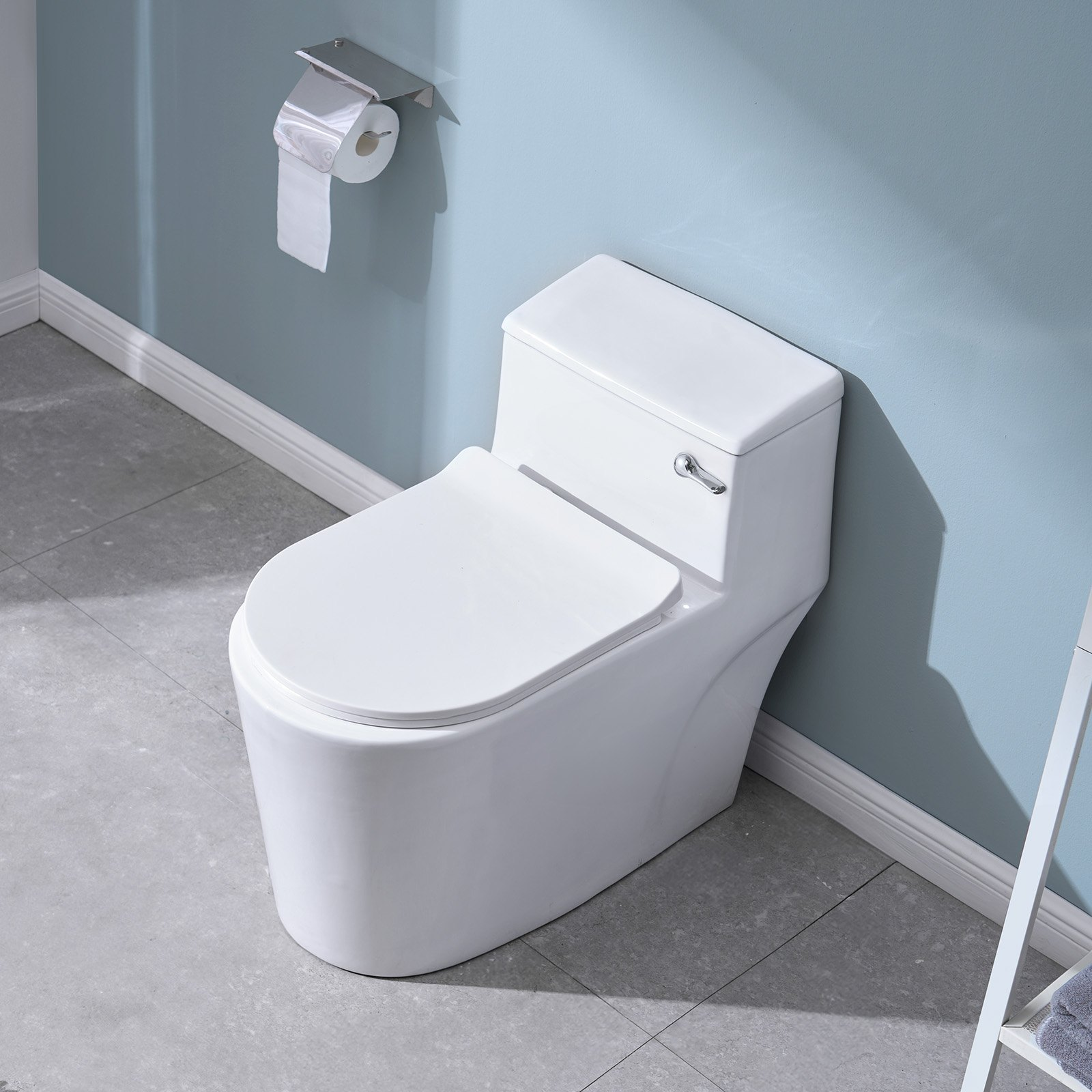 Toilet Handle Replacement Kit, Front Mount Universal Toilet Handle, Silver