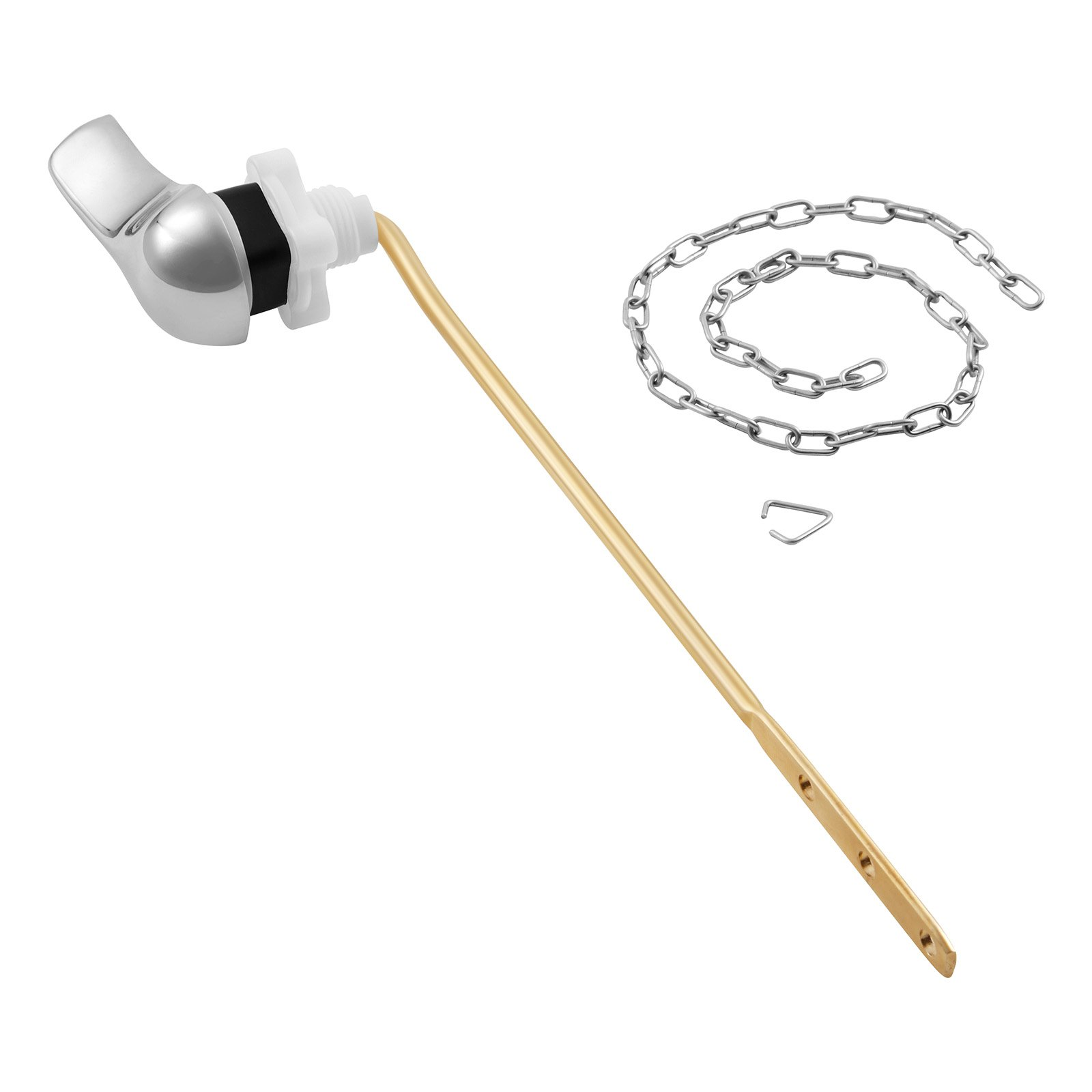 Toilet Handle Replacement Kit, Front Mount Universal Toilet Handle, Silver