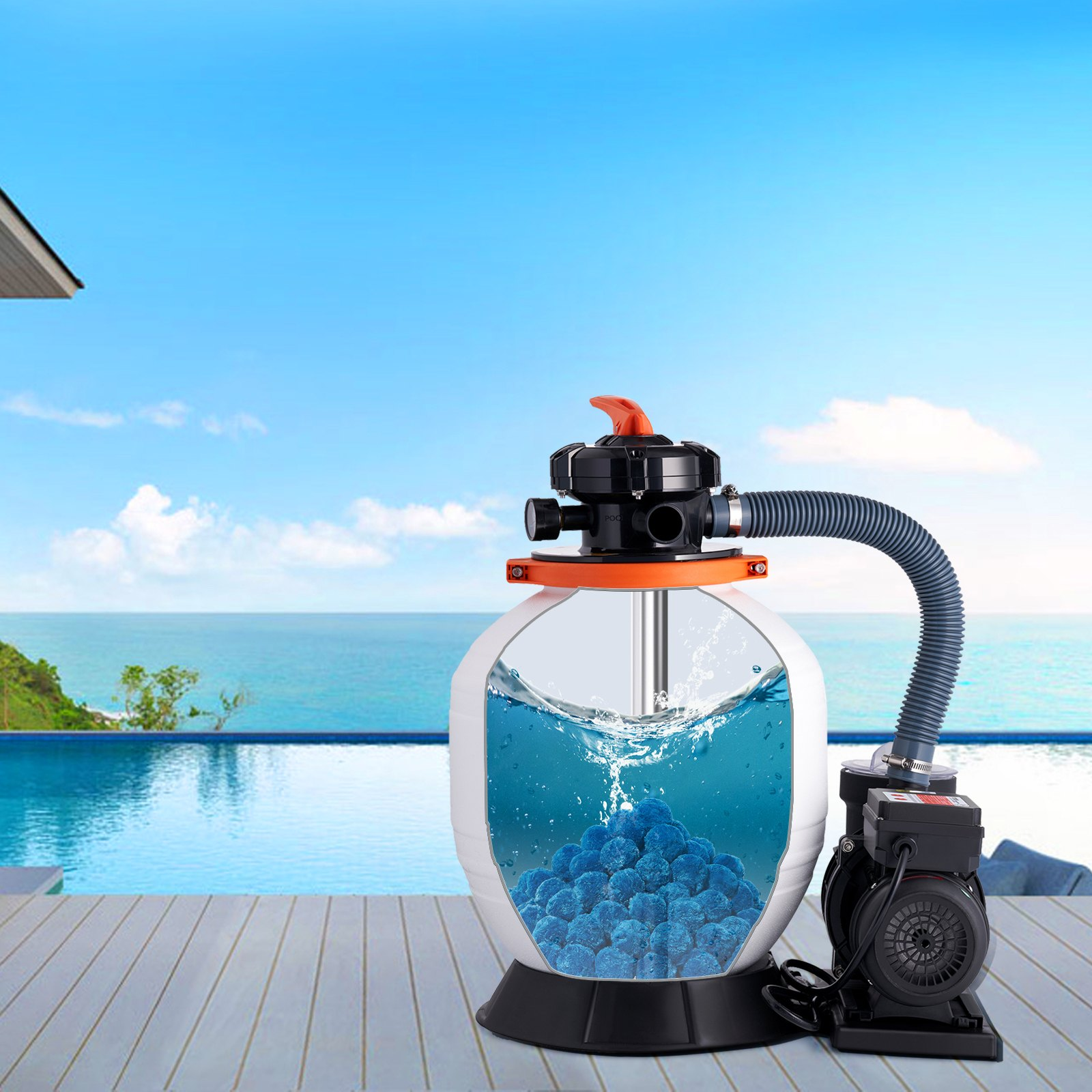 Pool Filter Balls for Sand Filter, 1.5 lbs, Filter Balls Replace Pool Filter Sa