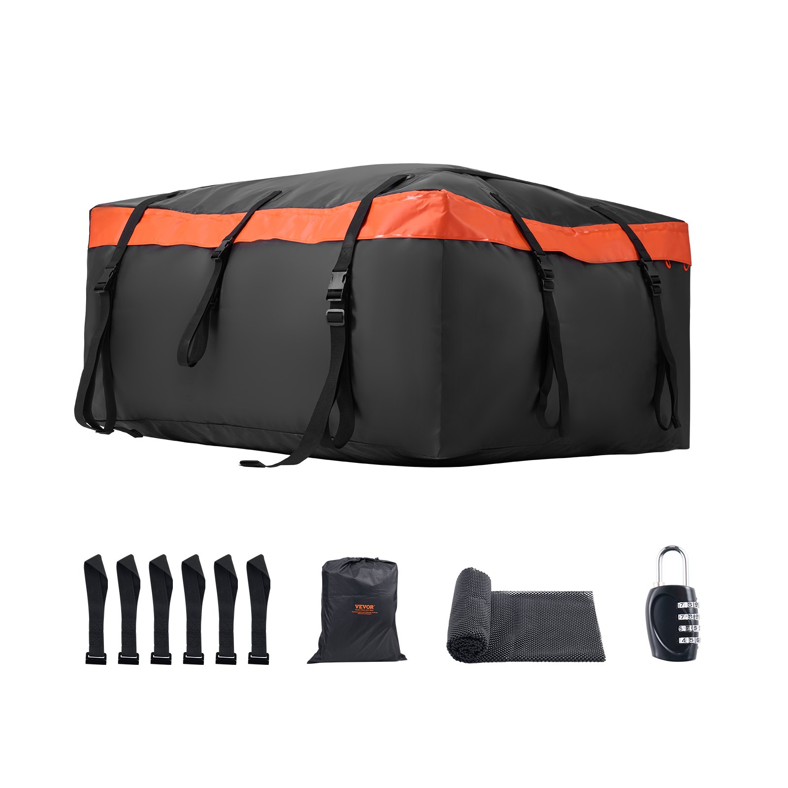 Car Rooftop Cargo Carrier Bag 20 Cubic Feet 840D PVC Car Roof Luggage Cargo Bag - Picture 8 of 10