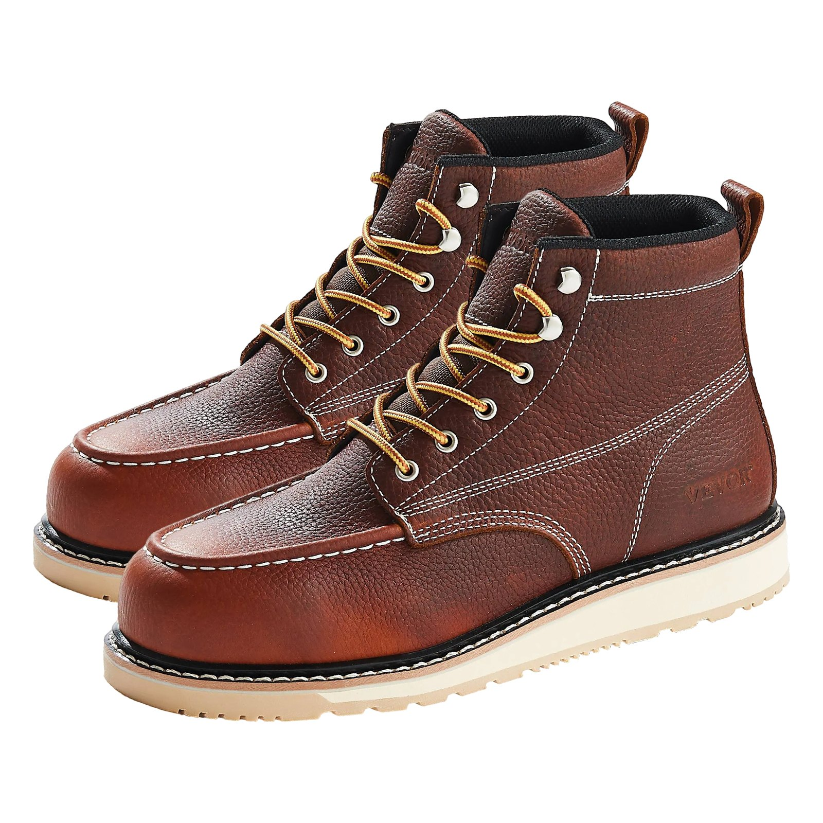 Steel Toe Work Boots US Size 11.5 Waterproof Moc Toe for Men Slip-Resistant - Picture 9 of 10