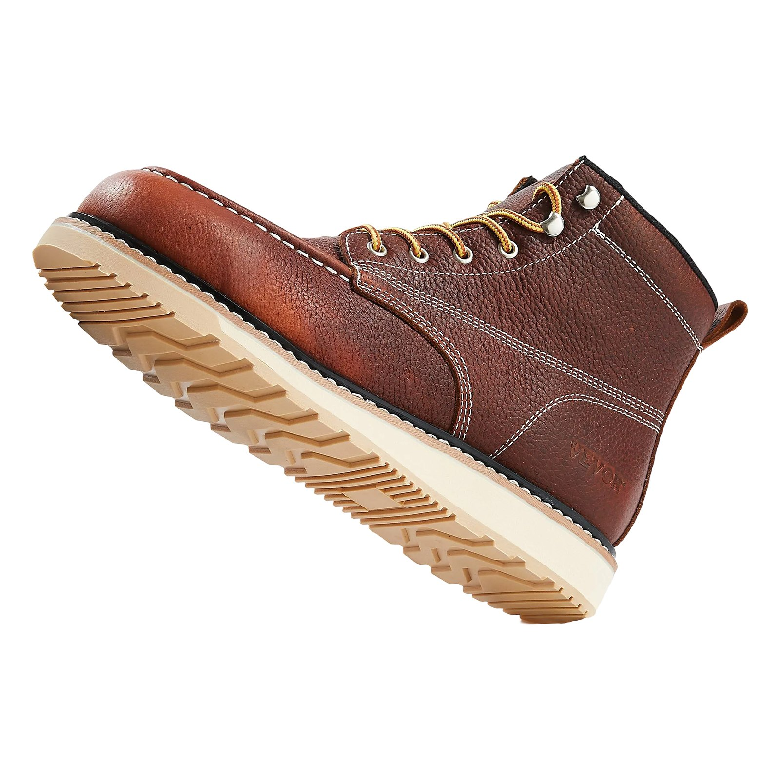 Steel Toe Work Boots US Size 11.5 Waterproof Moc Toe for Men Slip-Resistant - Picture 10 of 10