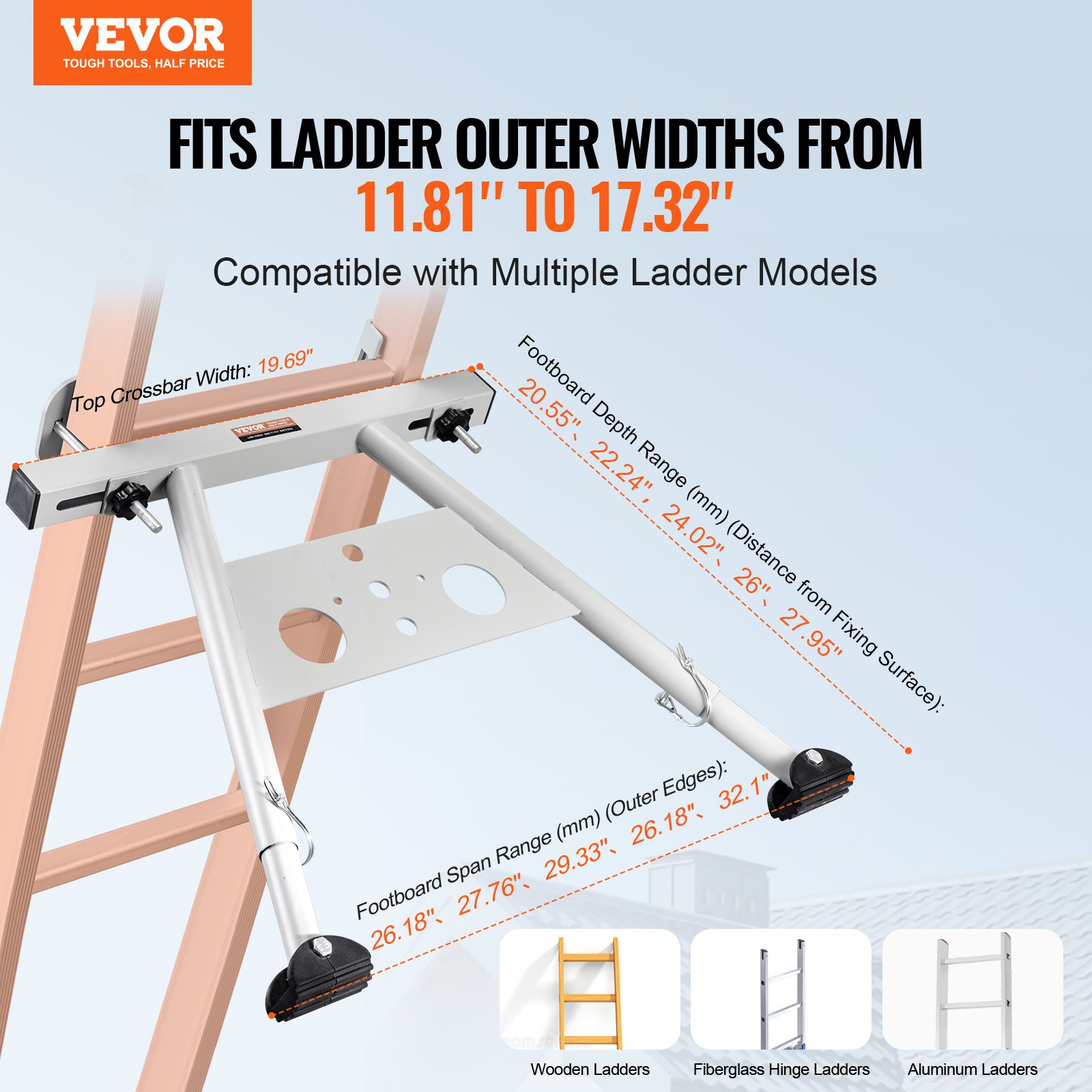 Ladder Stabilizer, 330 lbs Weight Rating