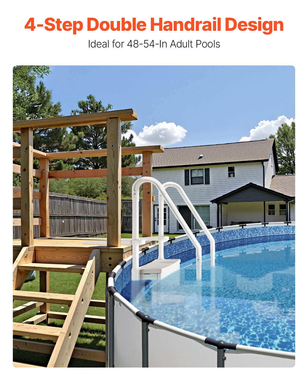 Swimming Pool Ladder, Milk White