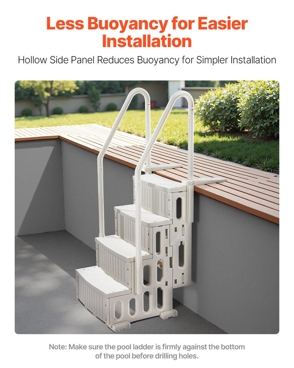 Swimming Pool Ladder, Milk White