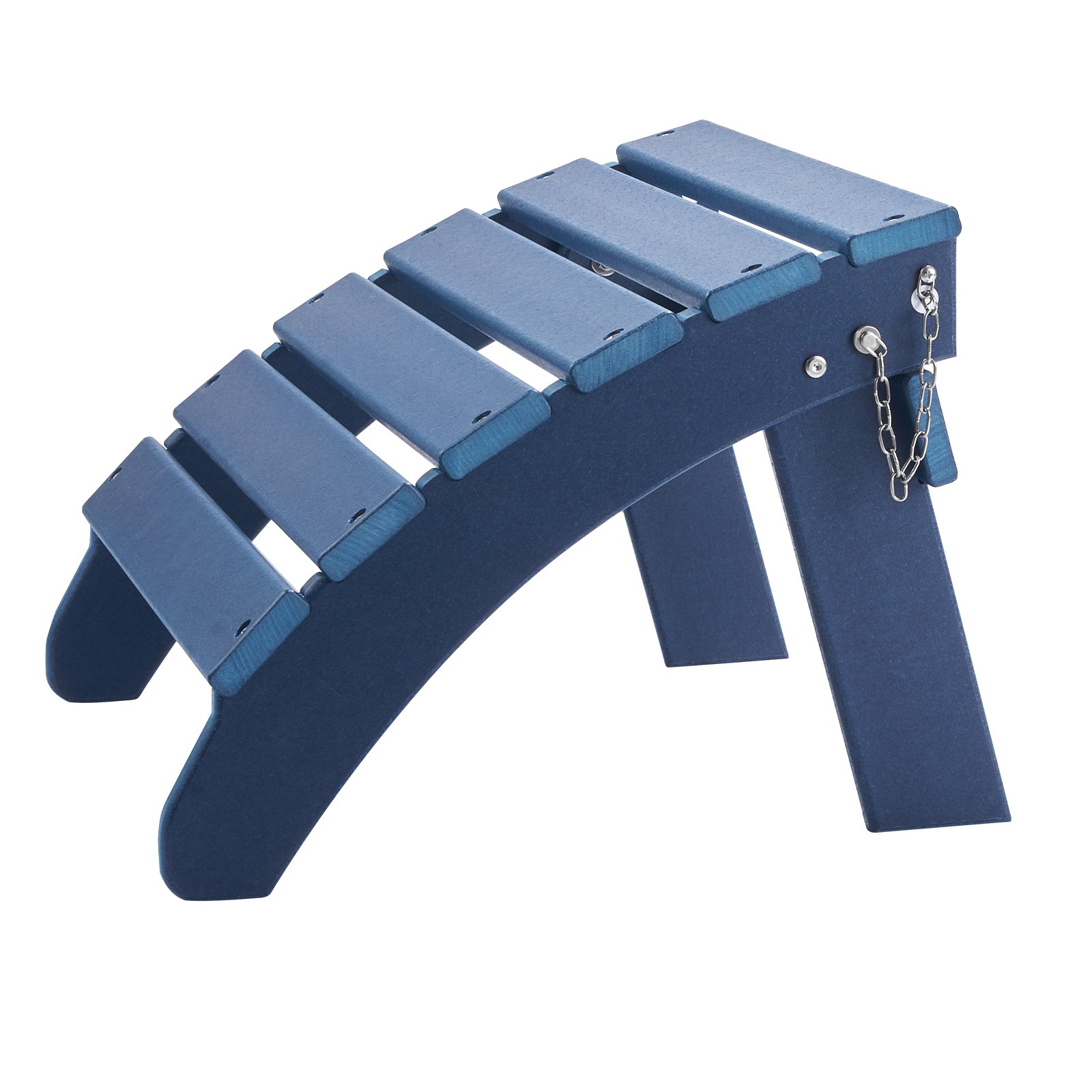 Adirondack Ottoman 2 Set 18.7L x 18.9W x 13.8H Inch HDPE Folding Footrest Blue - Picture 8 of 10