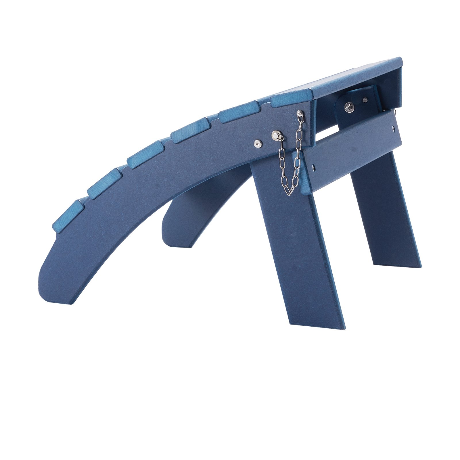 Adirondack Ottoman 2 Set 18.7L x 18.9W x 13.8H Inch HDPE Folding Footrest Blue - Picture 10 of 10