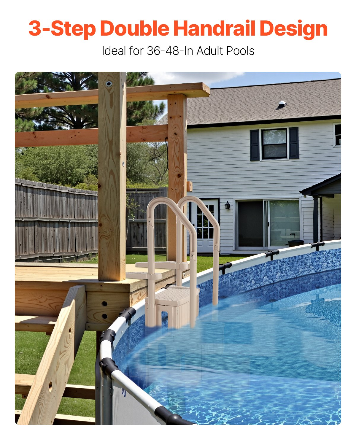 Swimming Pool Ladder, Taupe