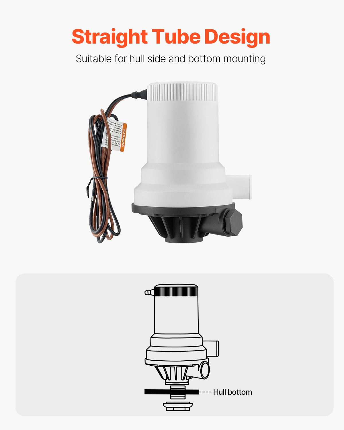 Livewell Pumpe für Boot 12V 1600GPH Livewell Belüfterpumpe gerade 2 Einlässe - Bild 3 von 12