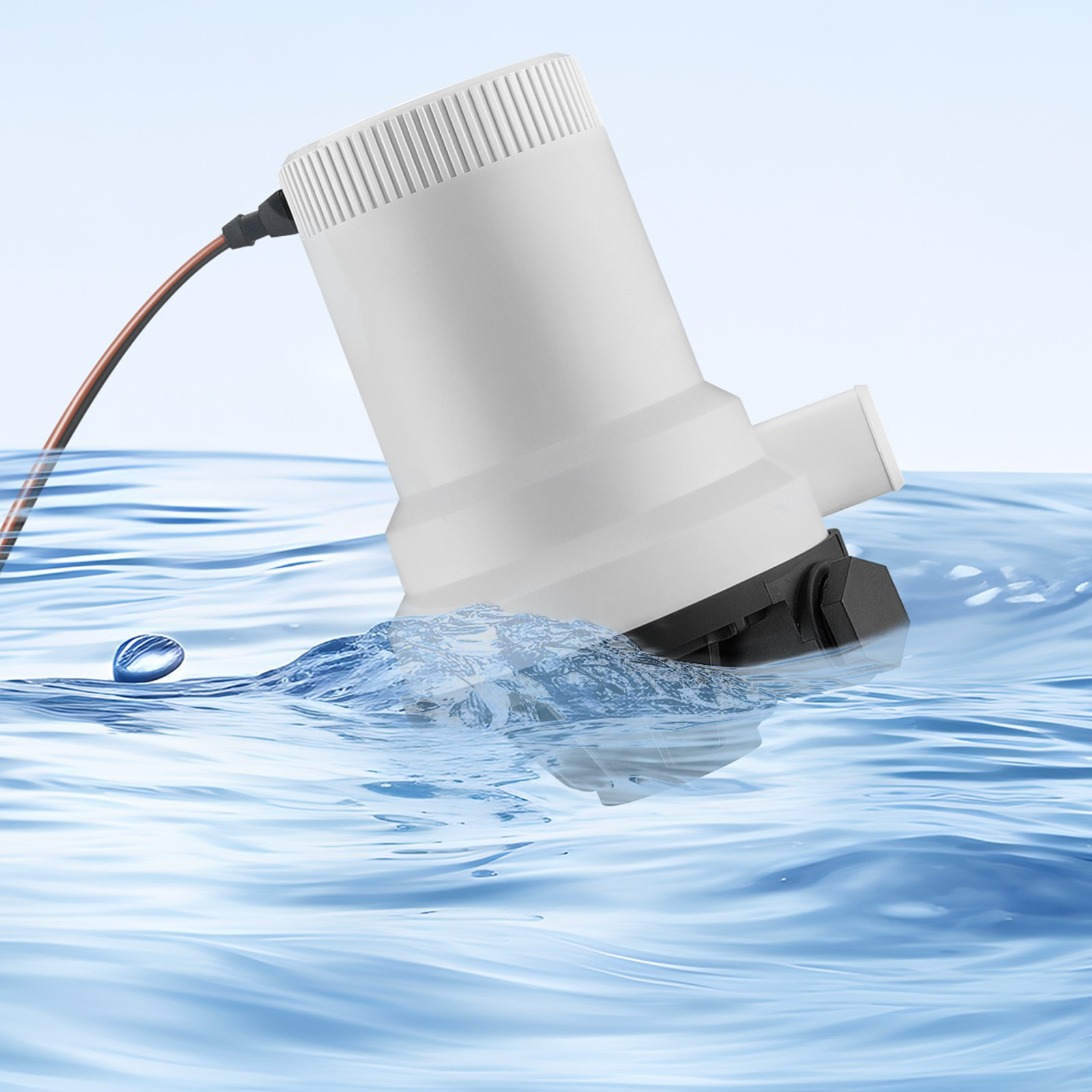 Livewell Pumpe für Boot 12V 1600GPH Livewell Belüfterpumpe gerade 2 Einlässe - Bild 8 von 12