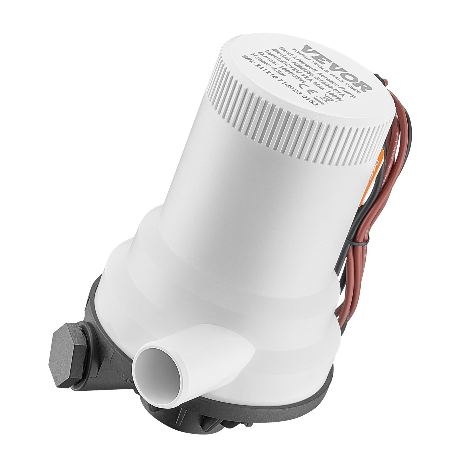 Livewell Pumpe für Boot 12V 1600GPH Livewell Belüfterpumpe gerade 2 Einlässe - Bild 9 von 12