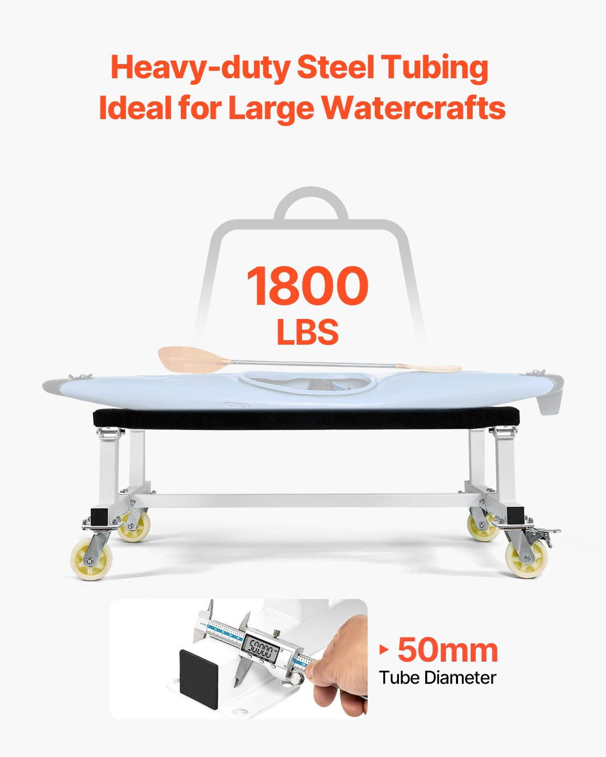Watercraft PWC Dolly Boat 1800 lbs Load Capacity Jet Ski Stand Storage Cart