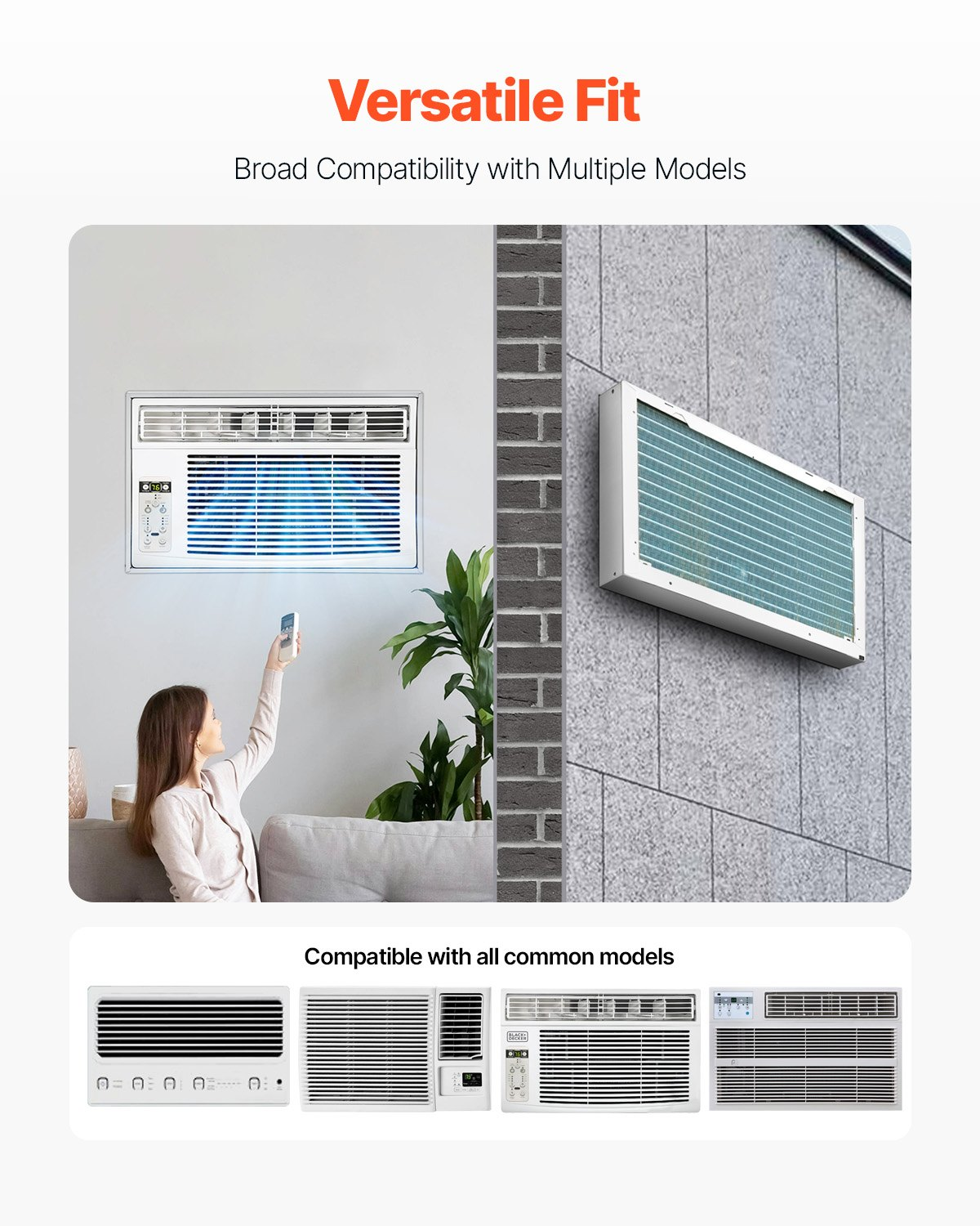 Air Conditioner Wall Sleeve 26 in Wall Sleeve for Universal Through the ...