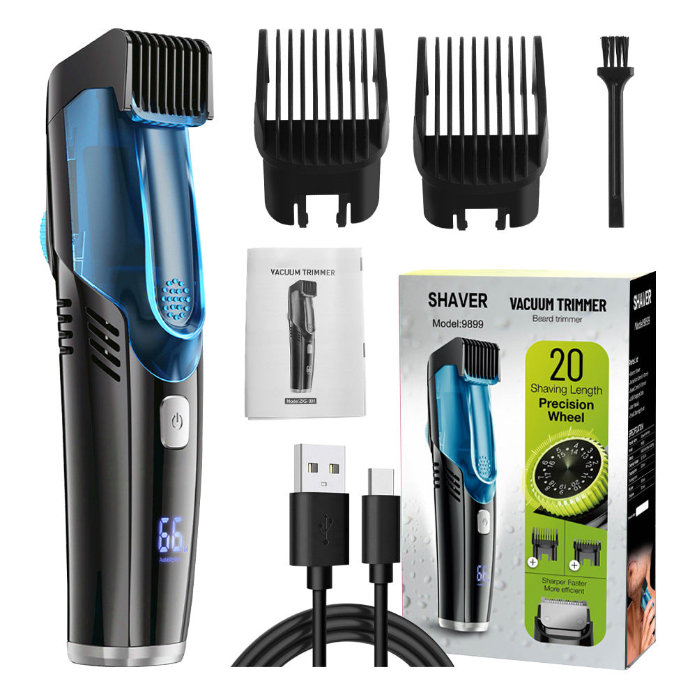 VacuTrim -No Mess Beard Trimmer for Men Rechargeable Waterproof