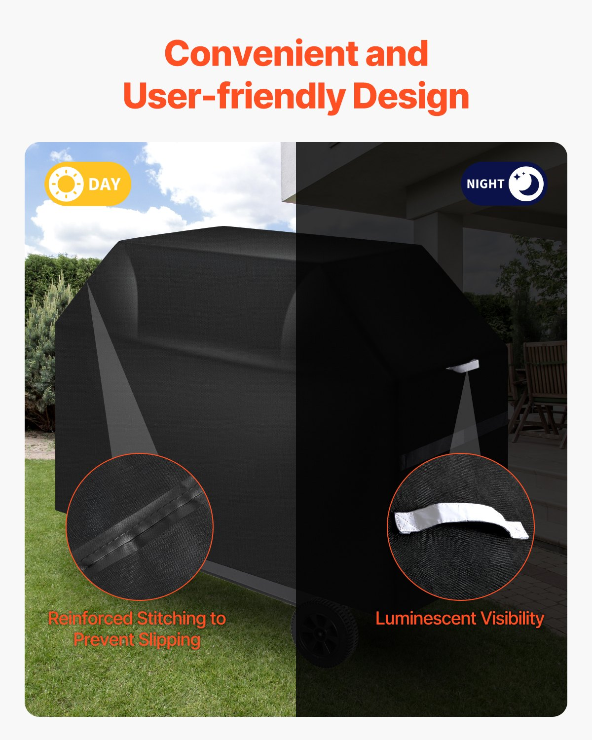 65 inch Grill Cover Heavy Duty BBQ Gas Grill Cover Outdoor Barbecue Waterproof - Bild 4 von 10