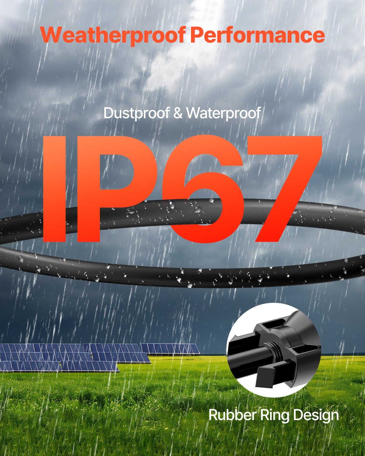 20 Fuß Solarpanel Verlängerungskabel mit Buchse & Stecker 10 AWG 1 Paar - Bild 3 von 10