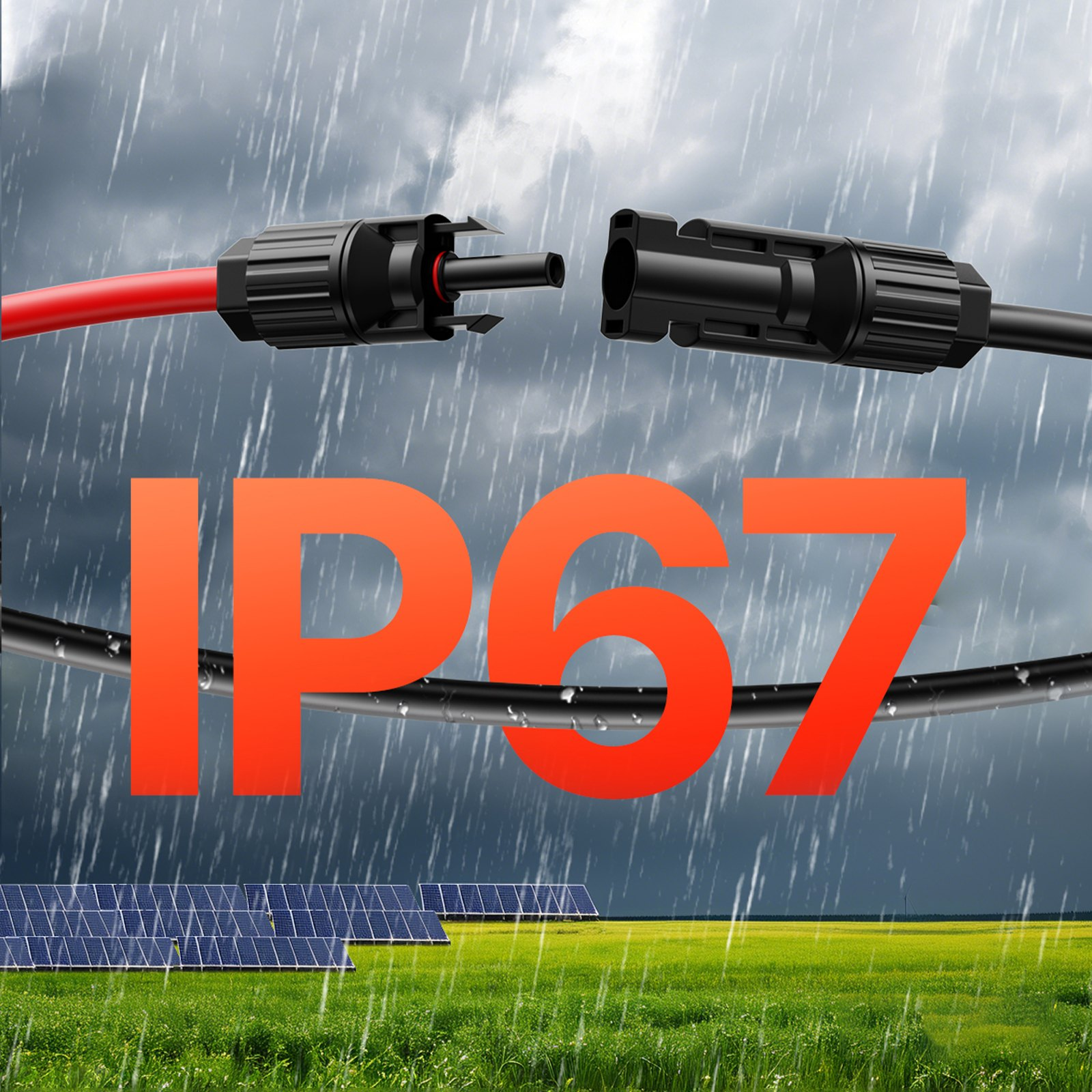 20 Fuß Solarpanel Verlängerungskabel mit Buchse & Stecker 10 AWG 1 Paar - Bild 7 von 10