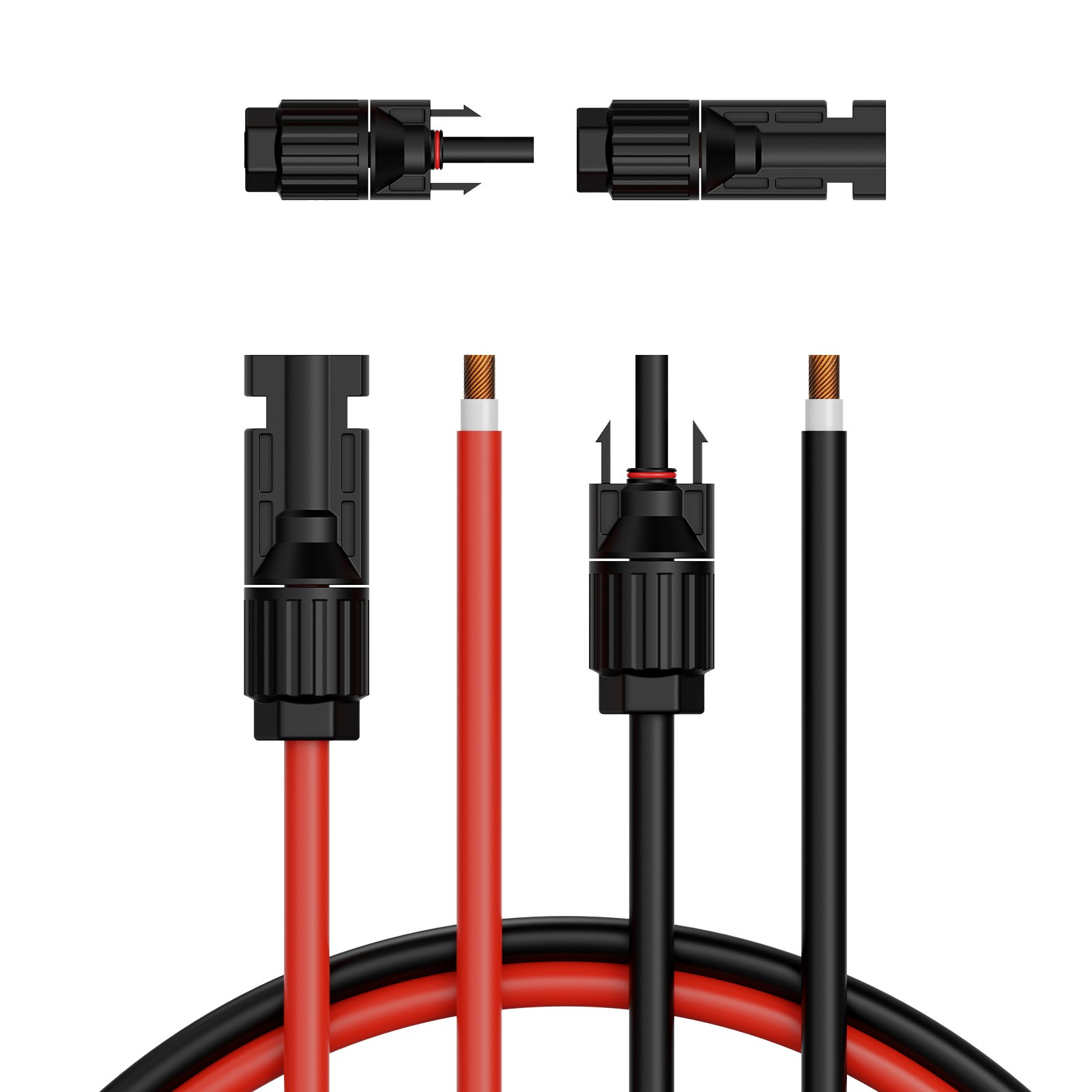 20 Fuß Solarpanel Verlängerungskabel mit Buchse & Stecker 10 AWG 1 Paar - Bild 9 von 10