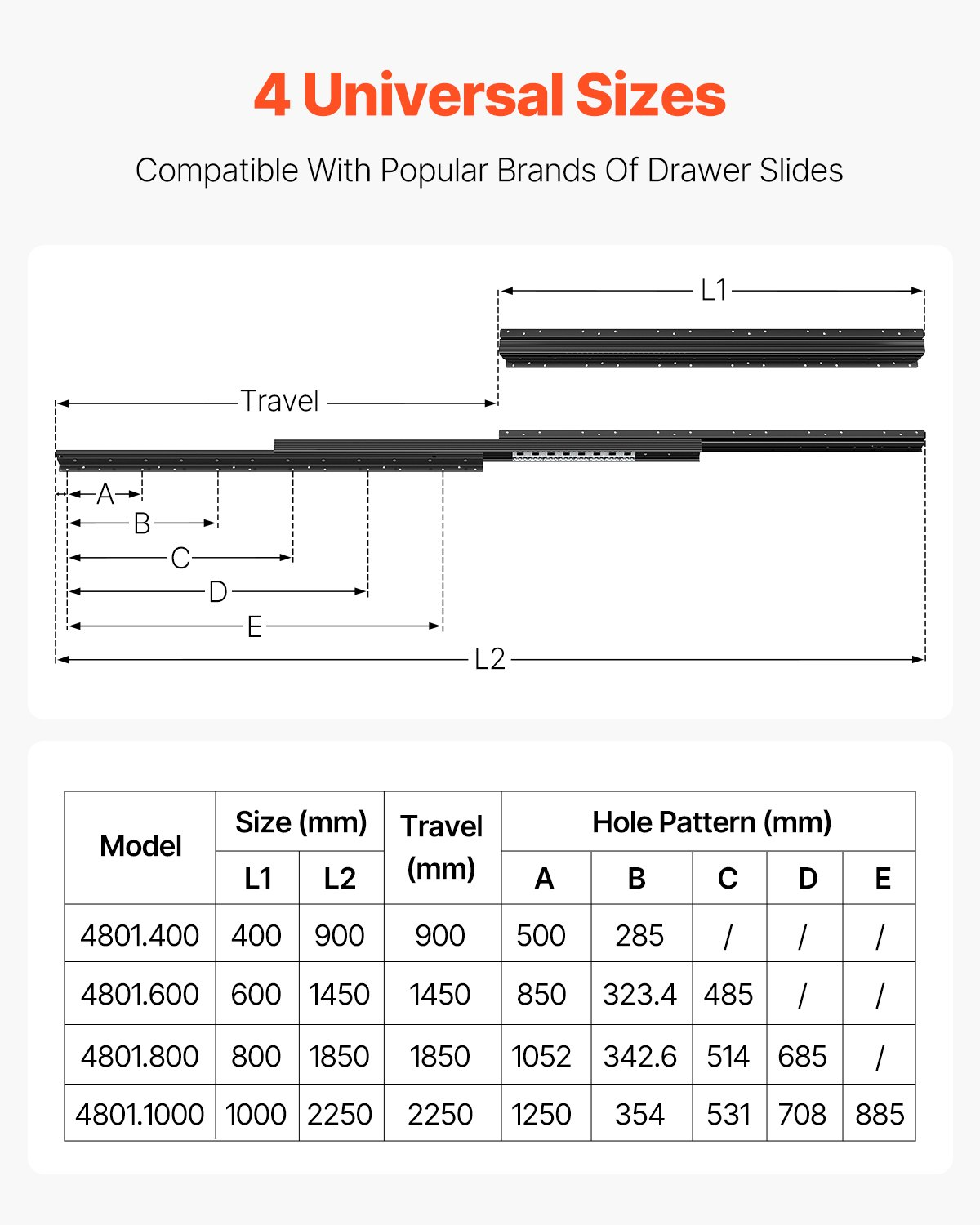 32 Inch Under Stair Cabinet Rails 260 Lb Load