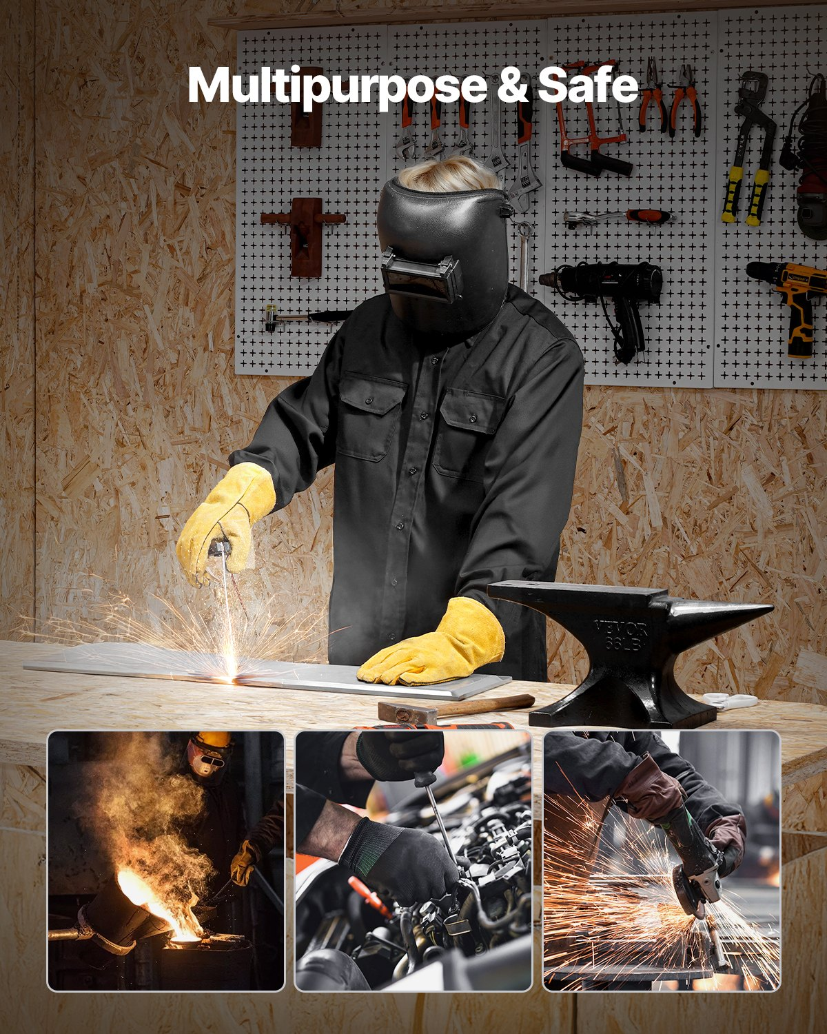 Flame-Resistant Welding Jacket L-Sized 7oz FR Cotton Welding Safety Jacket 279 - Bild 5 von 10