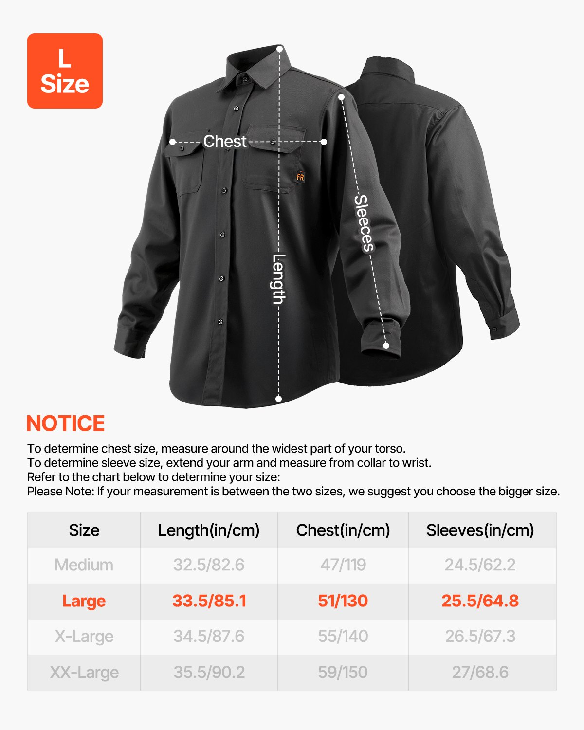Flame-Resistant Welding Jacket L-Sized 7oz FR Cotton Welding Safety Jacket 279 - Bild 6 von 10