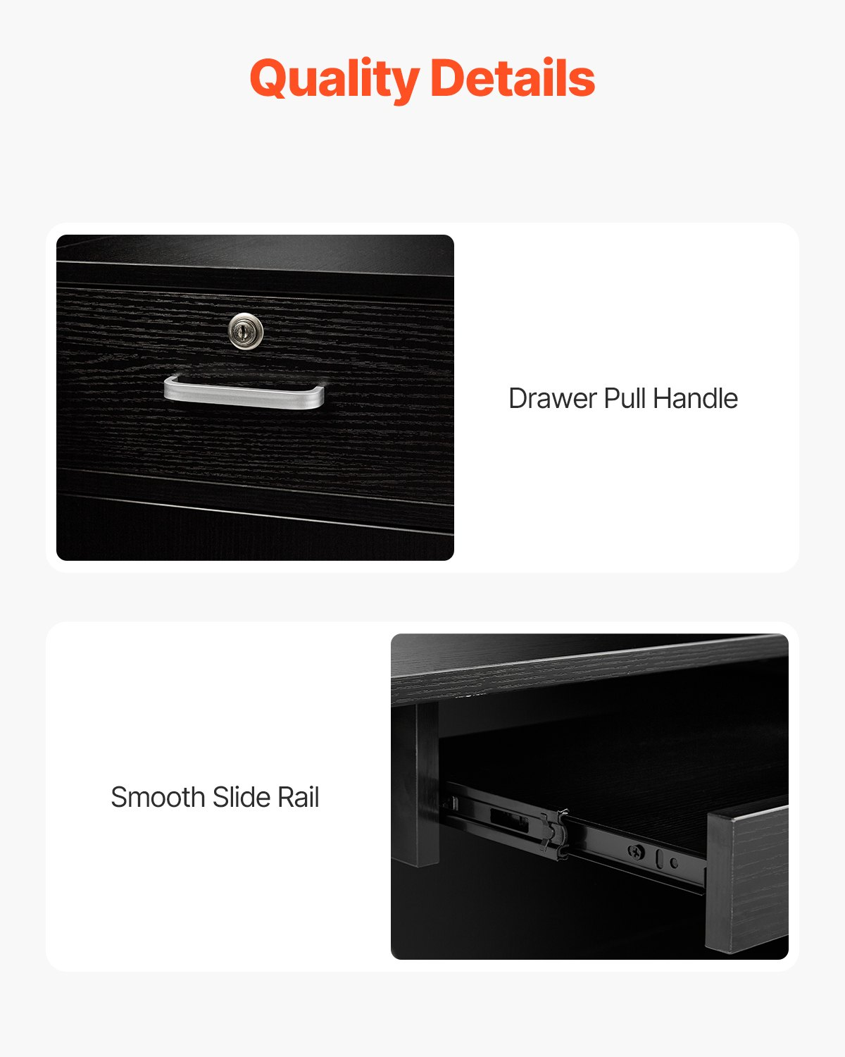Reception Desk L-Shaped Front Counter Table 55.12 in Black Office Table