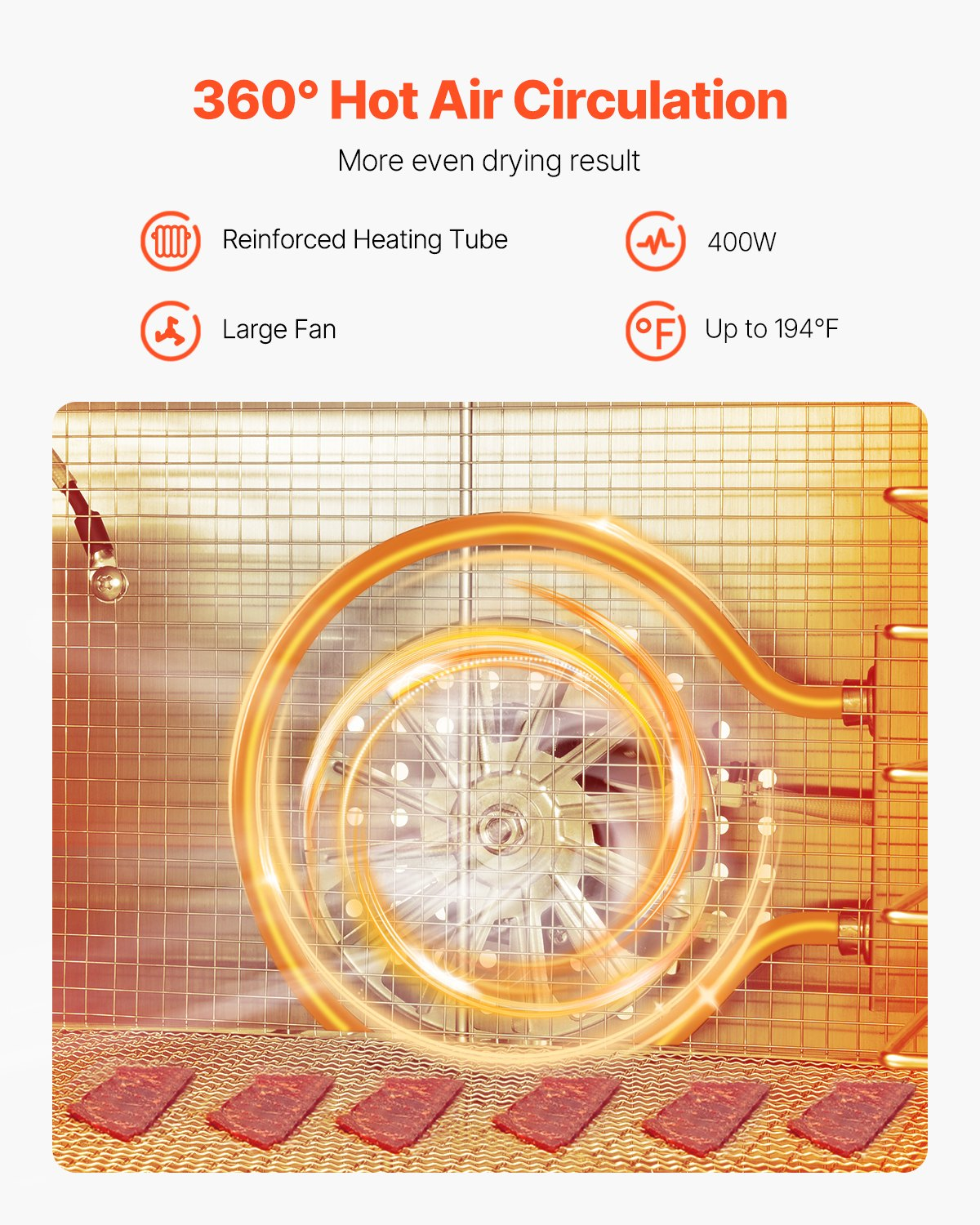 Dehydrator Machine, 6 Stainless Steel Trays, Dog Treats