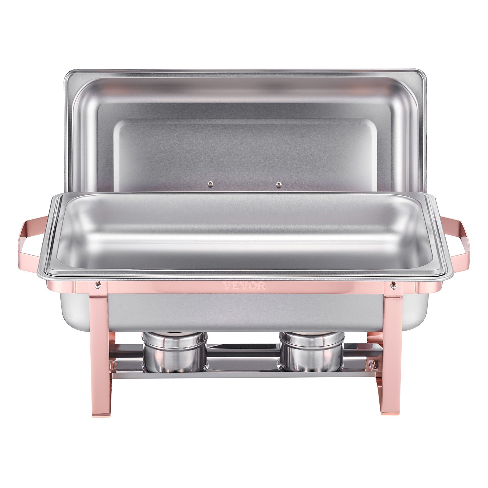 8 Qt 2 Pack Rectangle Chafing Dish Buffet Set Full Size Pan Stainless Steel - Picture 10 of 10