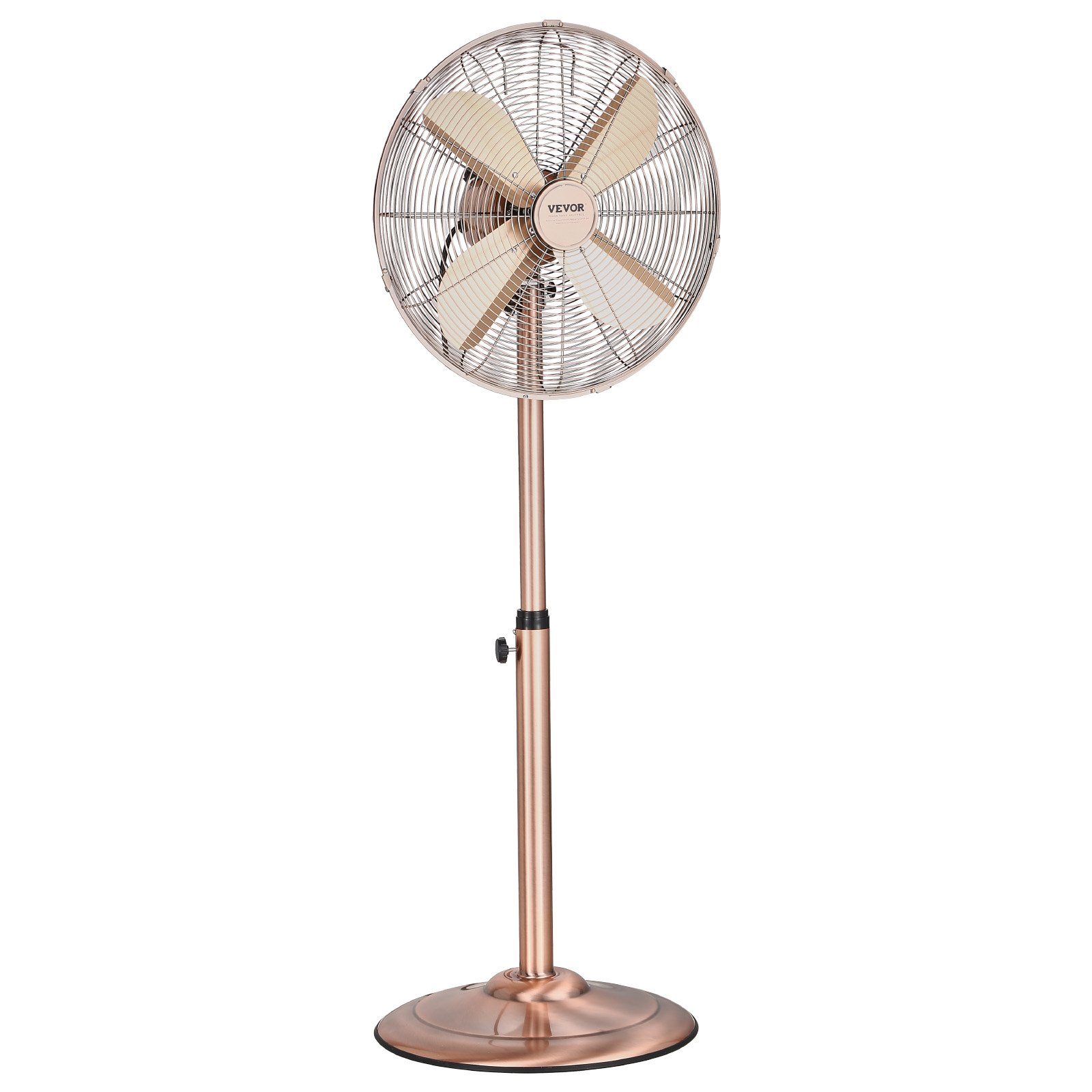 Industrial Pedestal Fan, 16 Inch 75-Degree Oscillating Fan, Copper