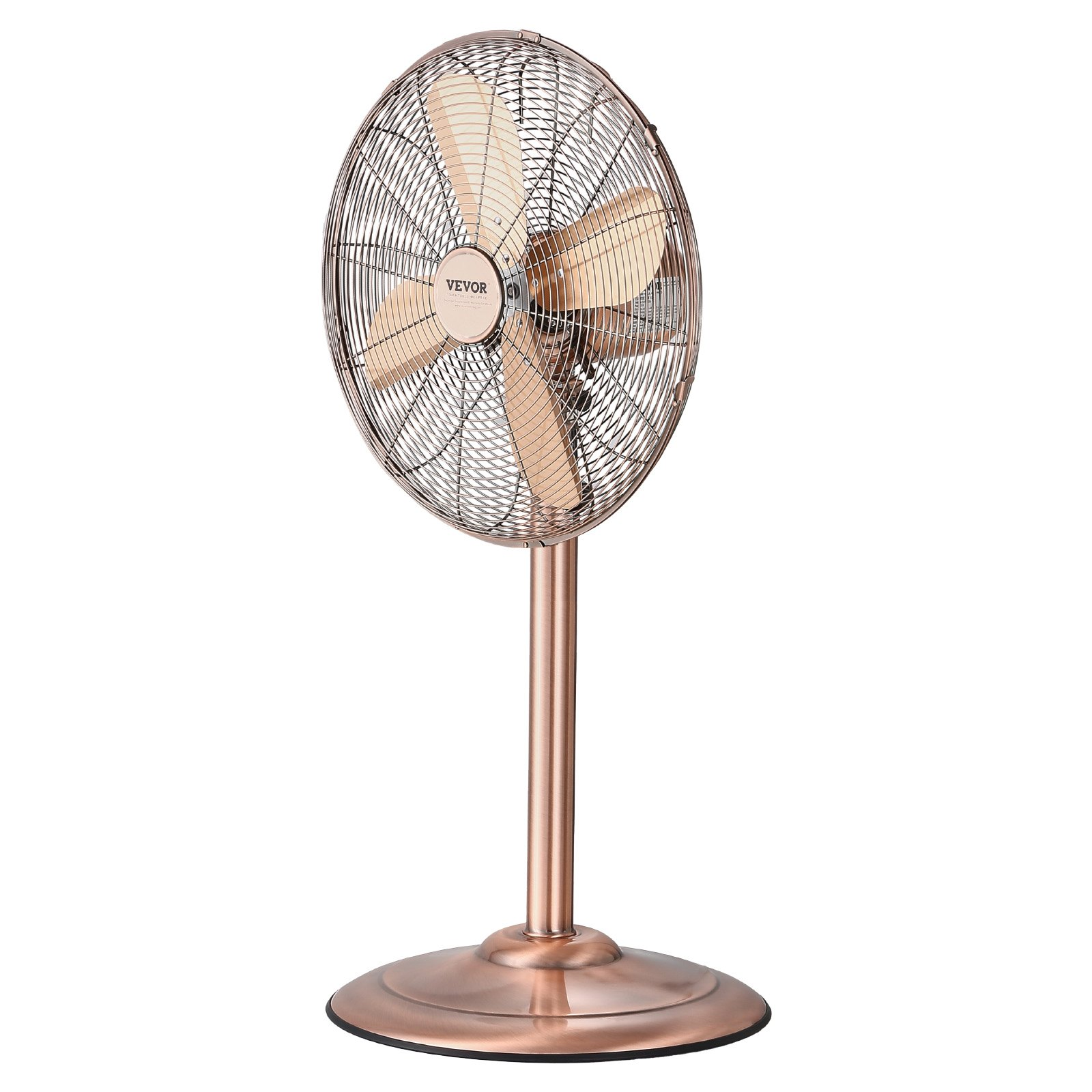 Industrial Pedestal Fan, 16 Inch 75-Degree Oscillating Fan, Copper