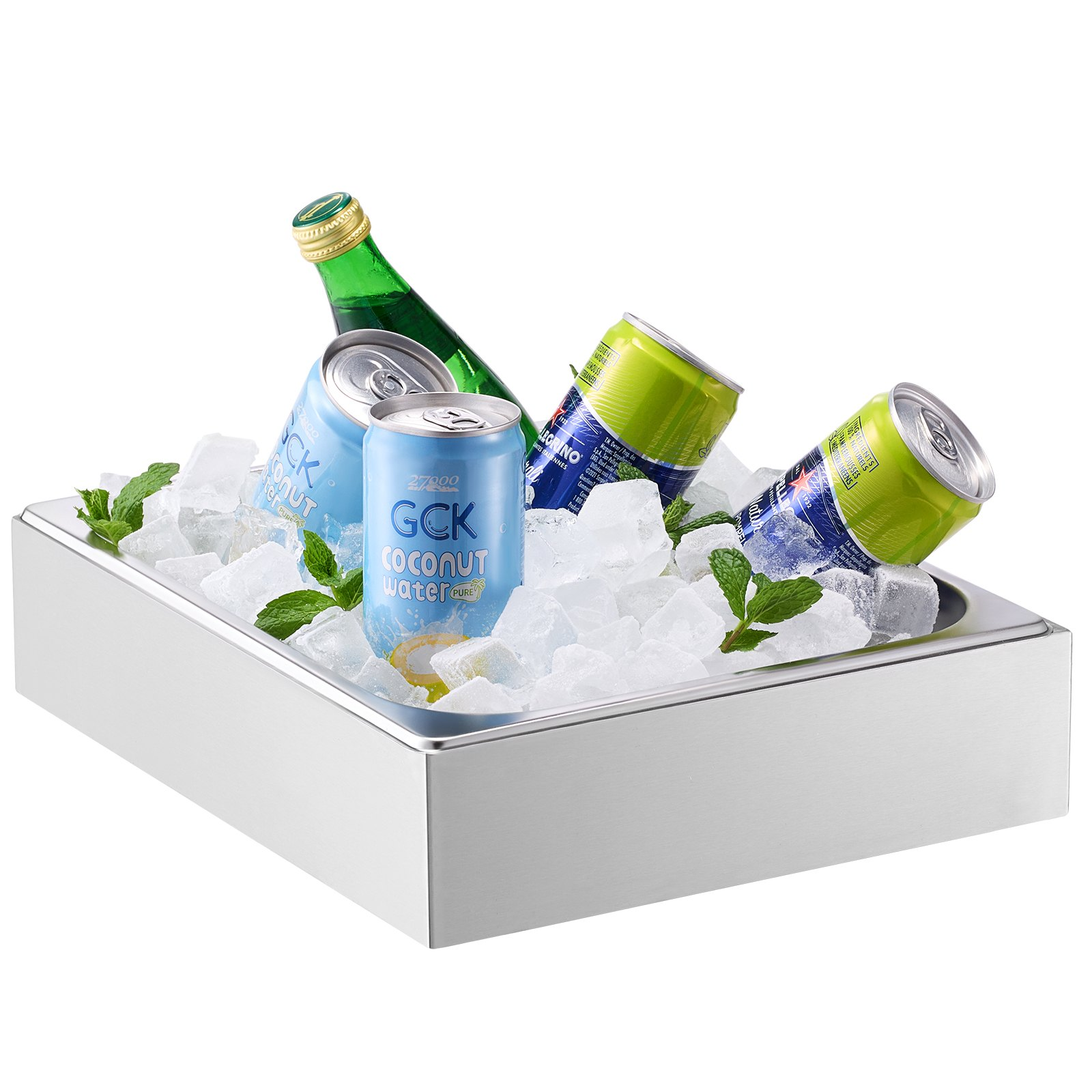 Countertop Food Serving Display Container Condiment Dispenser Tray with Lid