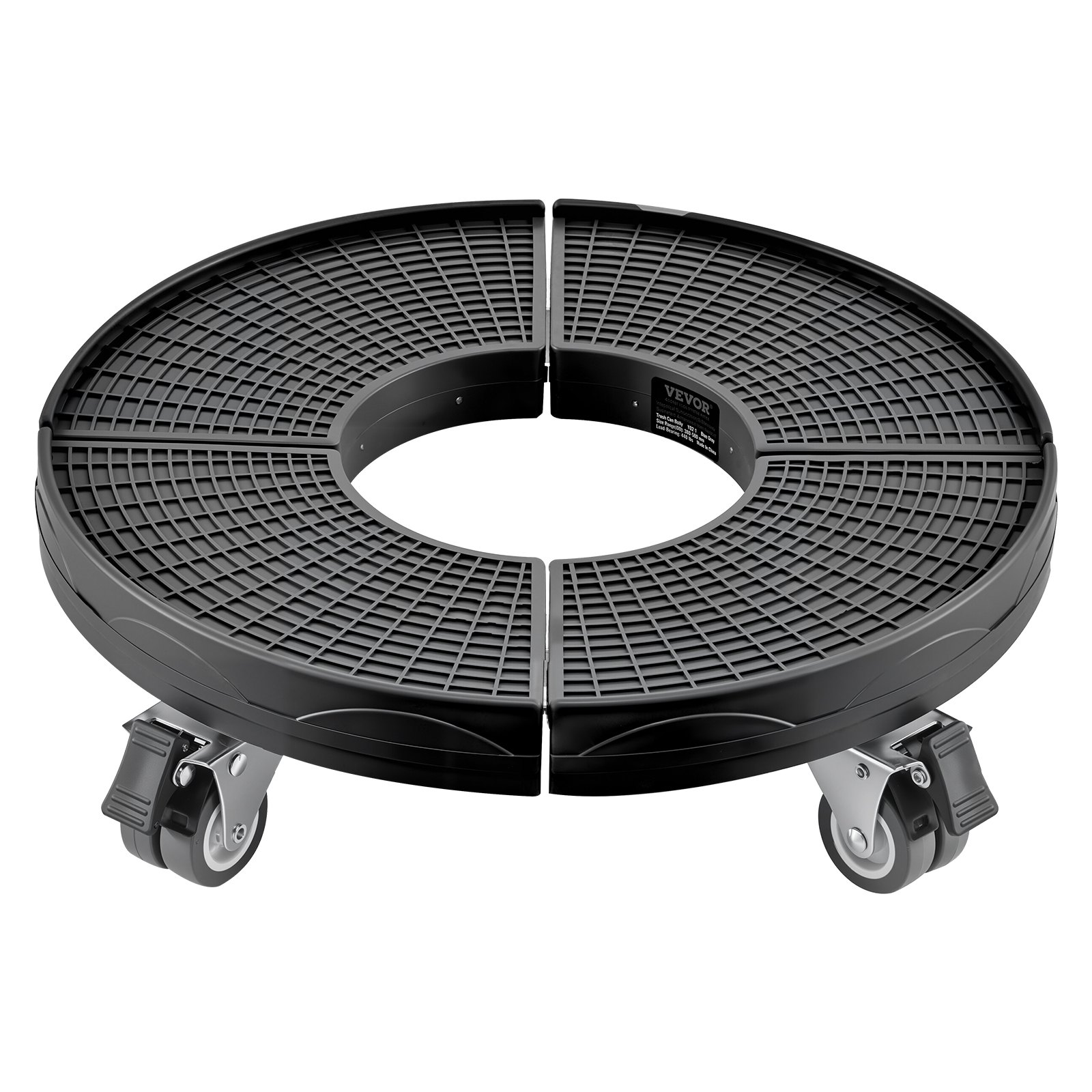 Round Trash Can Dolly 15-22.8 in Adjustable Furniture Dolly 400lbs Heavy Duty - Picture 8 of 10