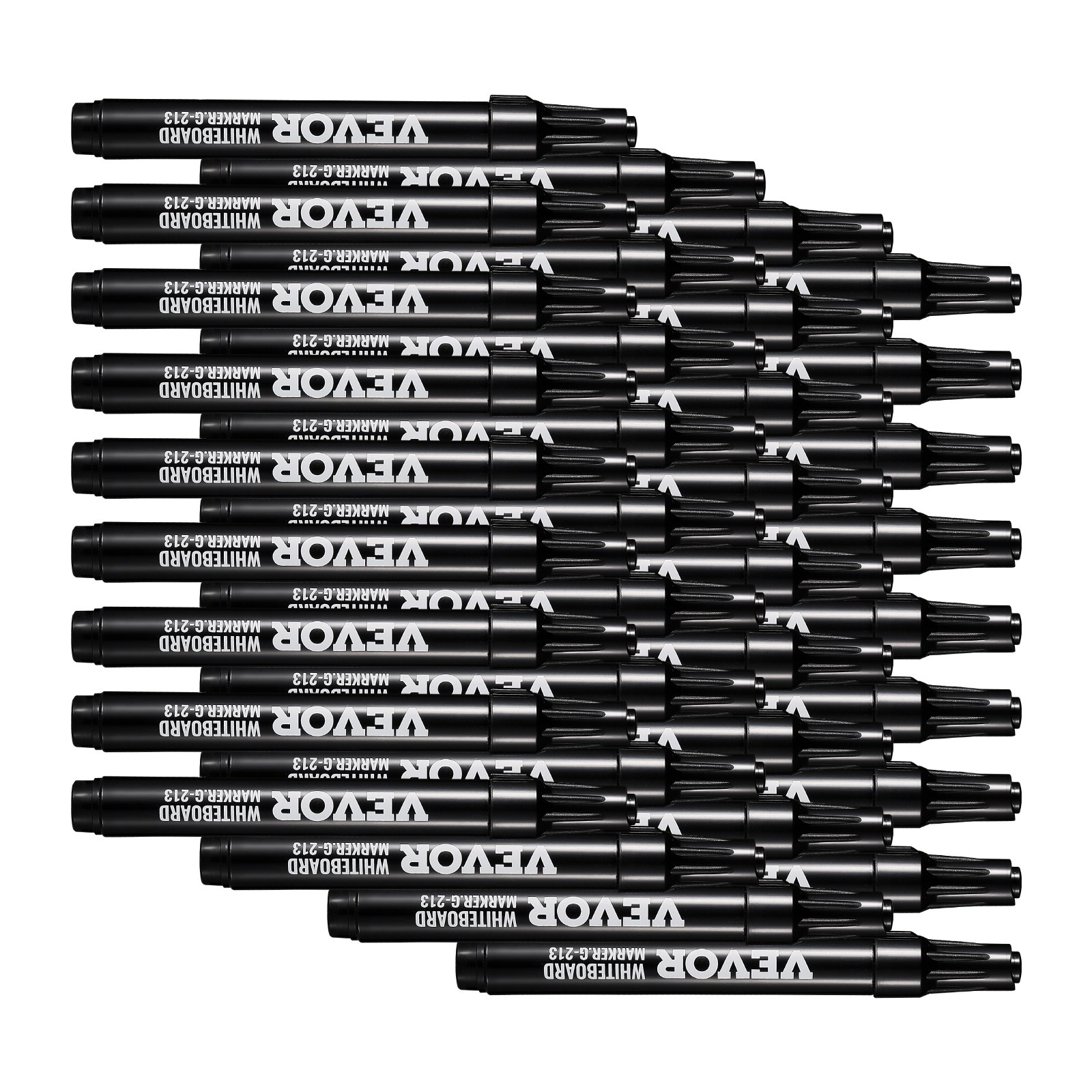 Black Dry Erase Markers, 36 Pack Low-Odor Whiteboard Markers with Chisel Tip, E