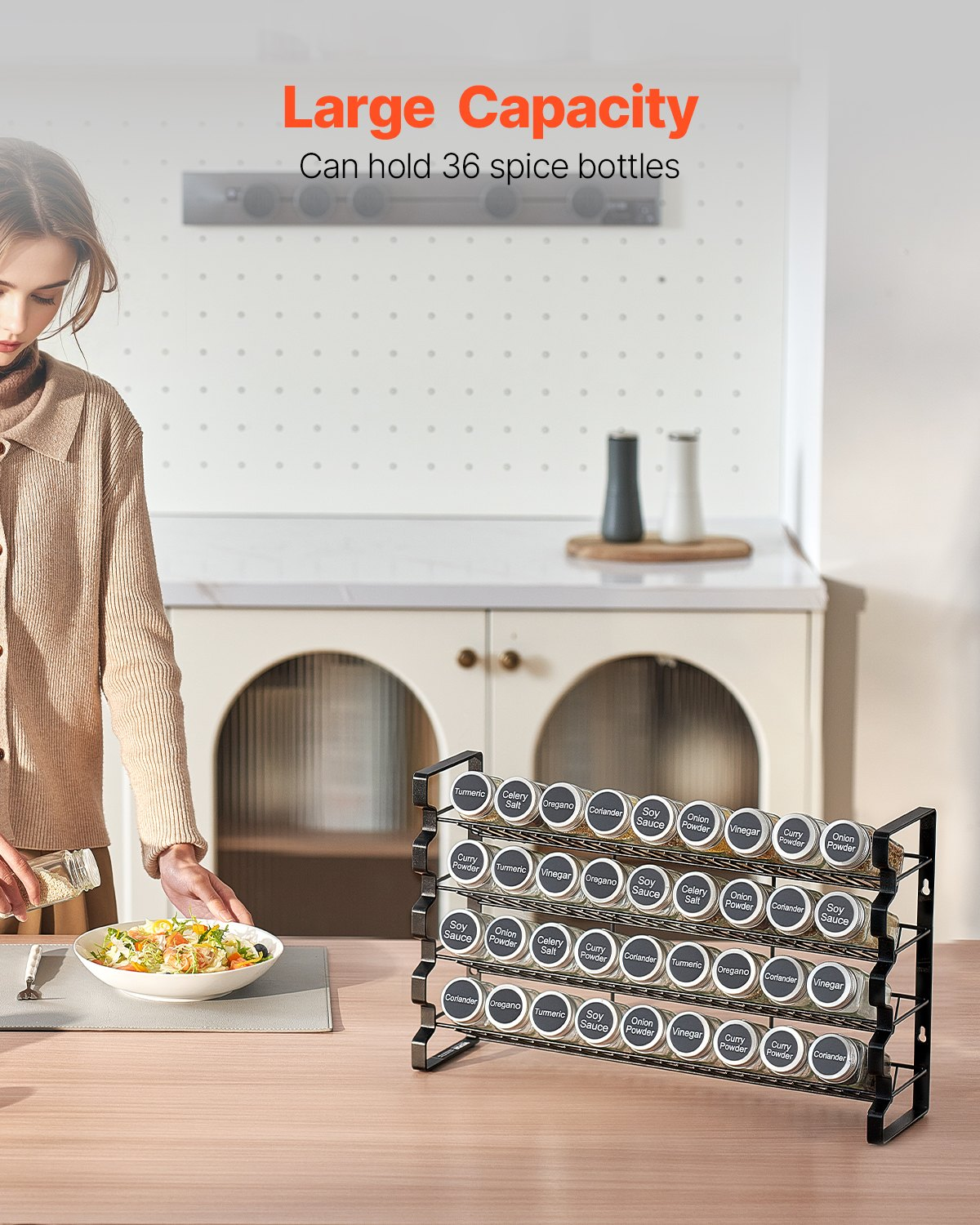 Spice Rack Organizer for Cabinet Kitchen Countertop Seasoning Organizer 23x16 in - Picture 1 of 9