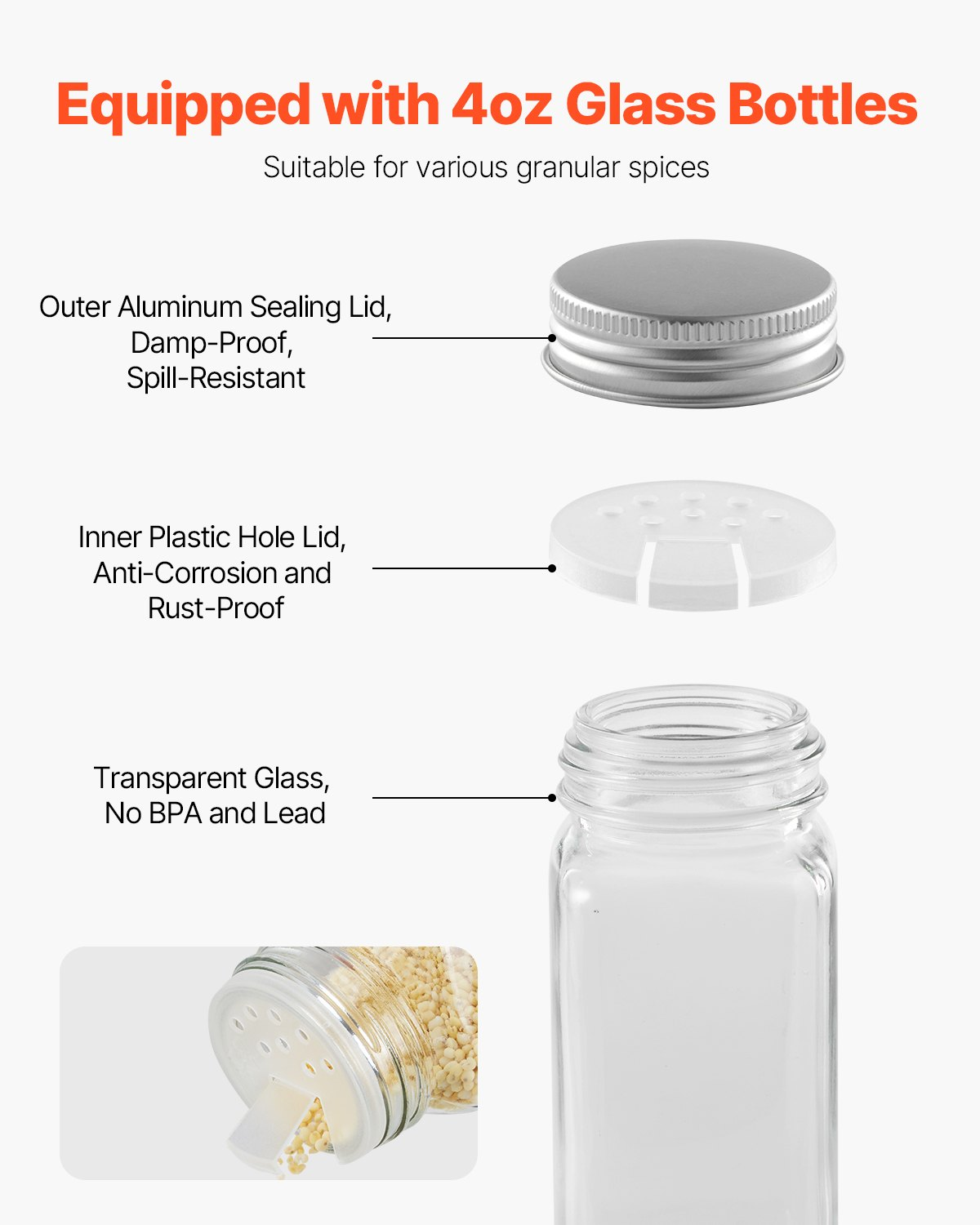 Spice Rack Organizer for Cabinet Kitchen Countertop Seasoning Organizer 23x16 in - Picture 2 of 9