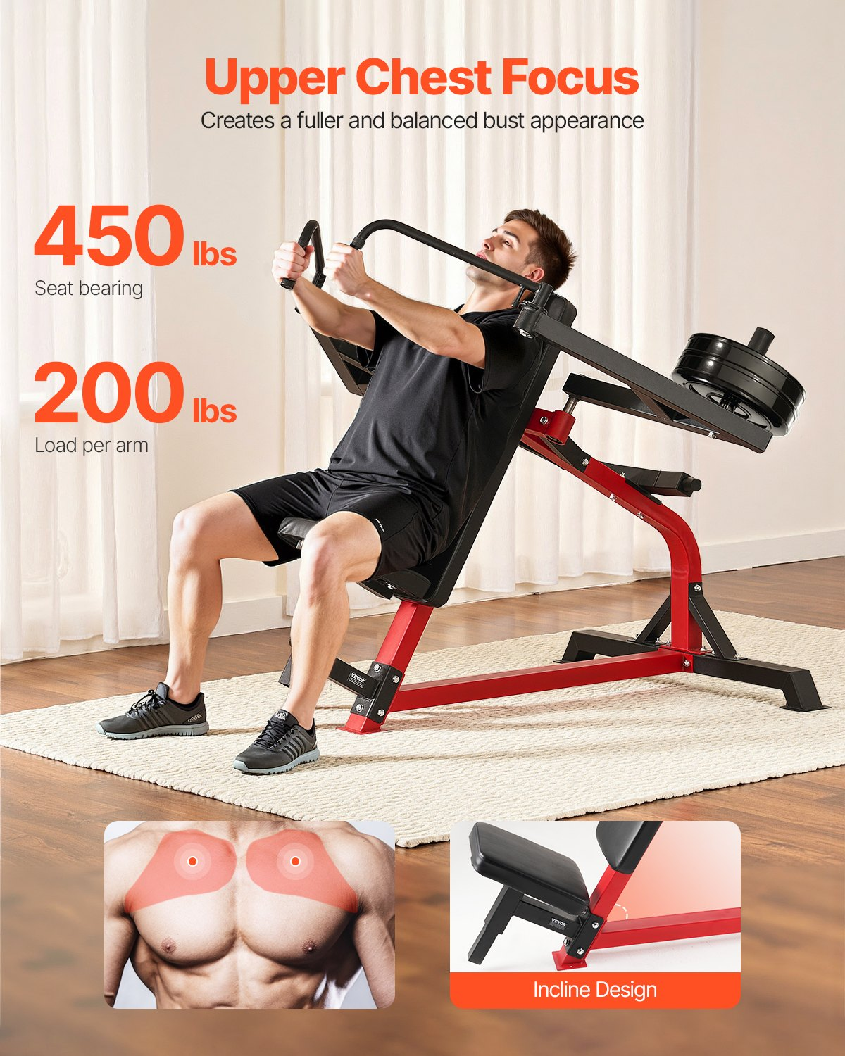 Incline Chest Fly and Rear Delt Fly Machine for Upper Body Strength ...