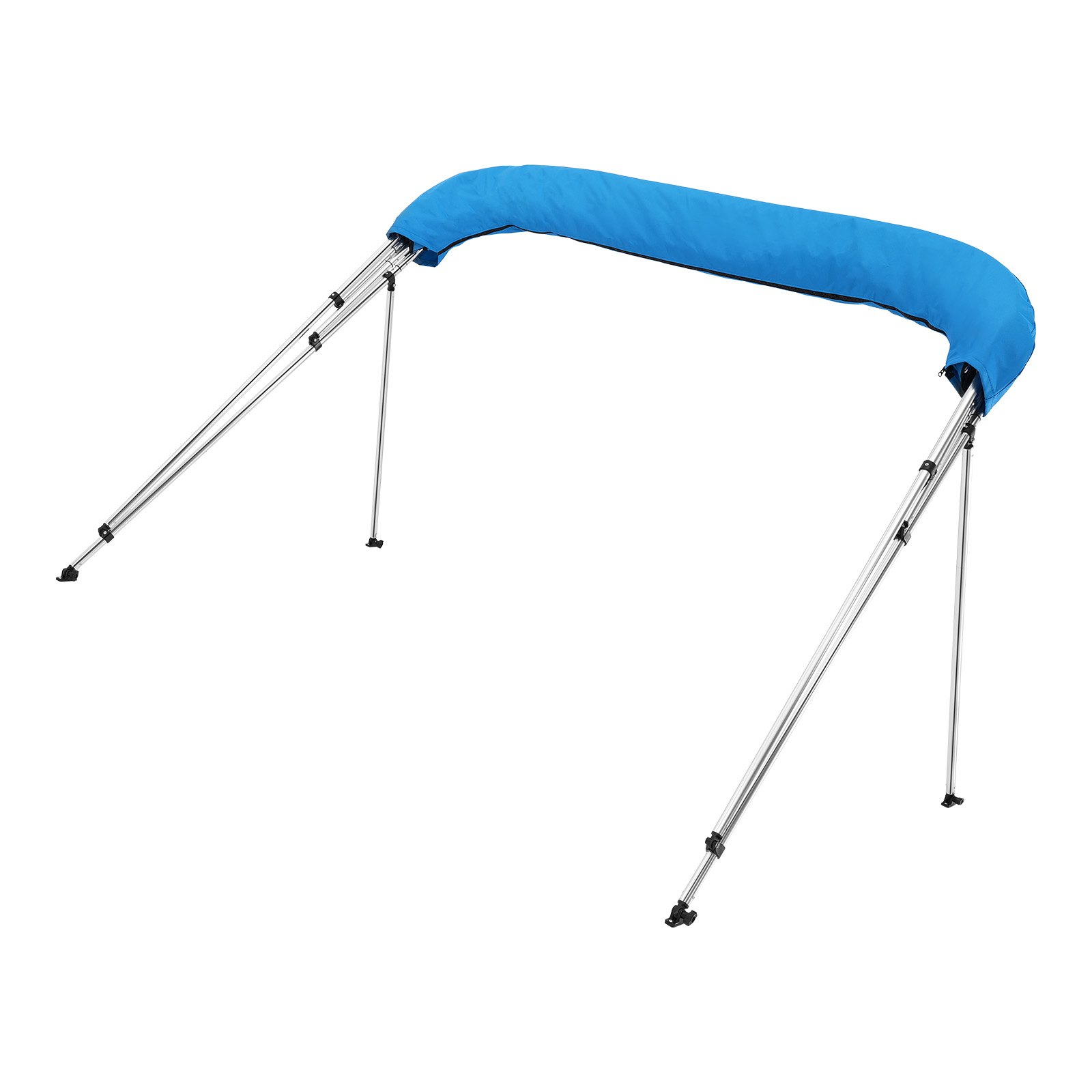 4 Bow Boat Bimini Top 96"L 600D Polyester Canopy w/ Aluminum Frame Blue