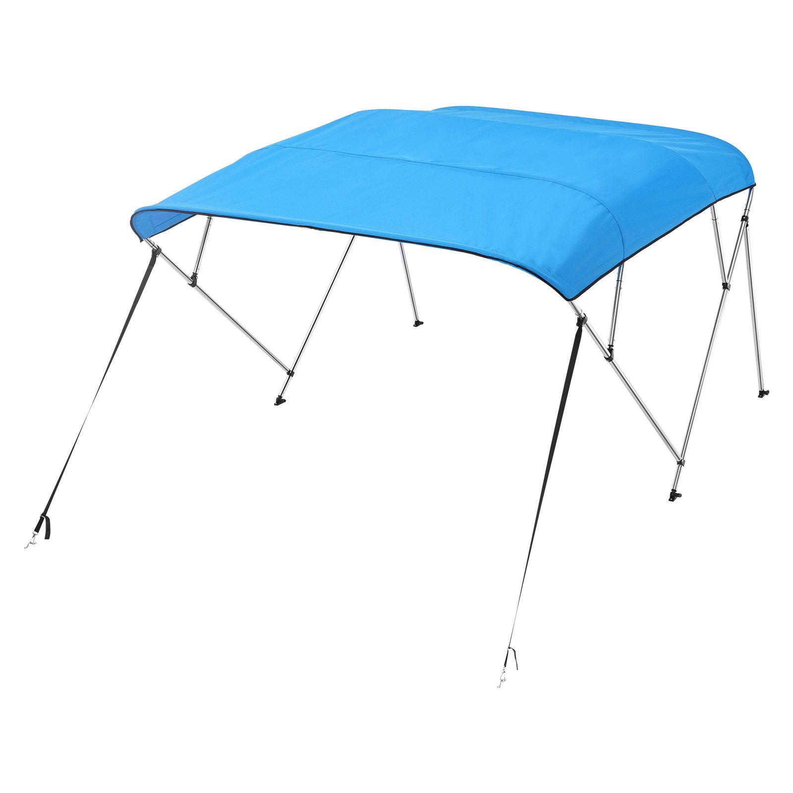 4 Bow Boat Bimini Top 96"L 600D Polyester Canopy w/ Aluminum Frame Blue