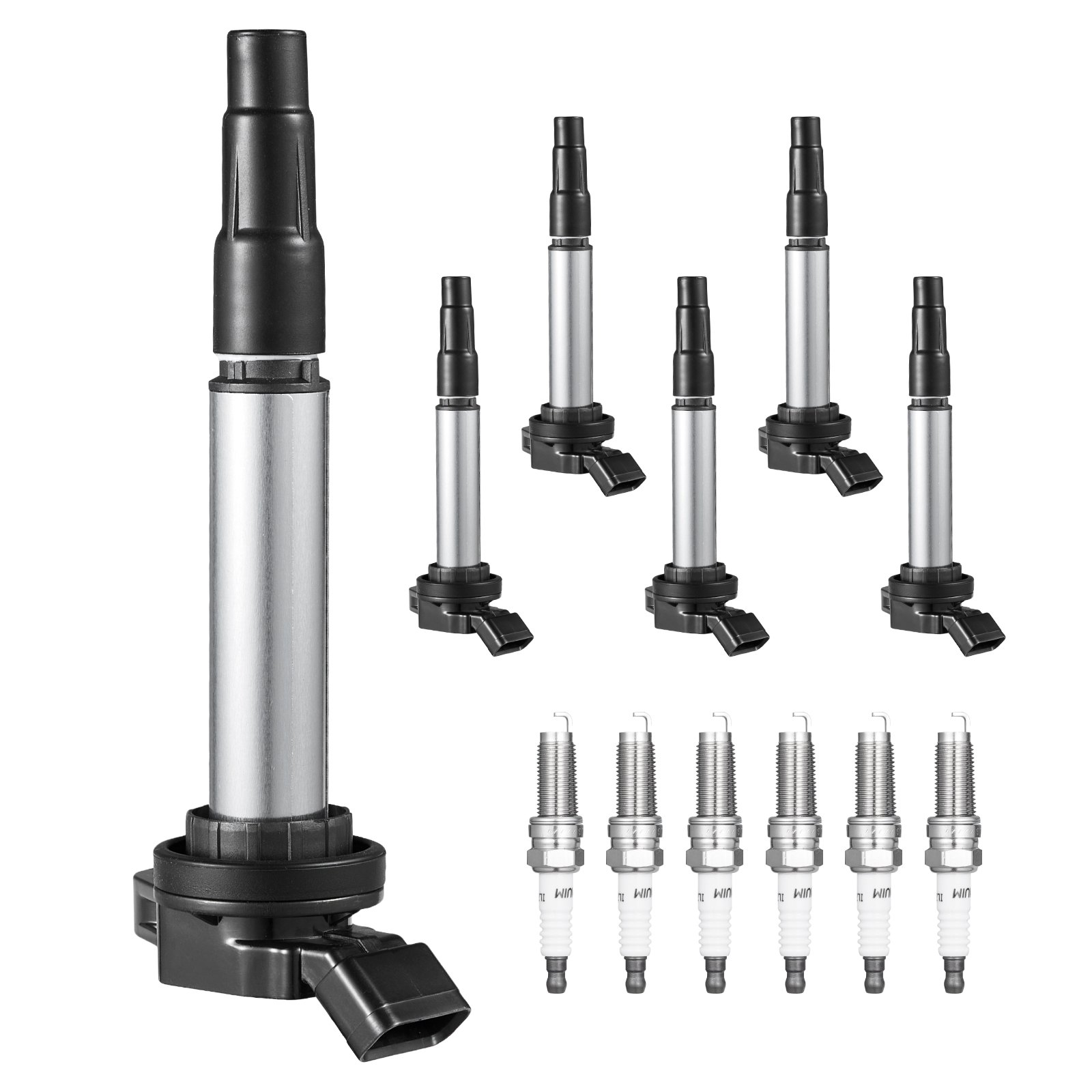 Ignition Coil Pack and Spark Plugs Set of 4 Compatible with Toyota Scion Pontiac - Picture 8 of 12