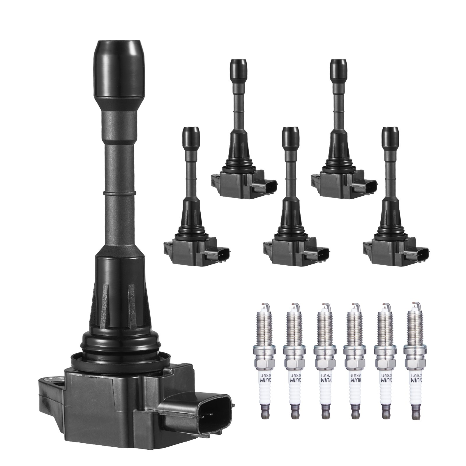 Ignition Coil Pack and Spark Plugs Set of 6 Compatible with Nissan Infiniti EX35 - Picture 8 of 12