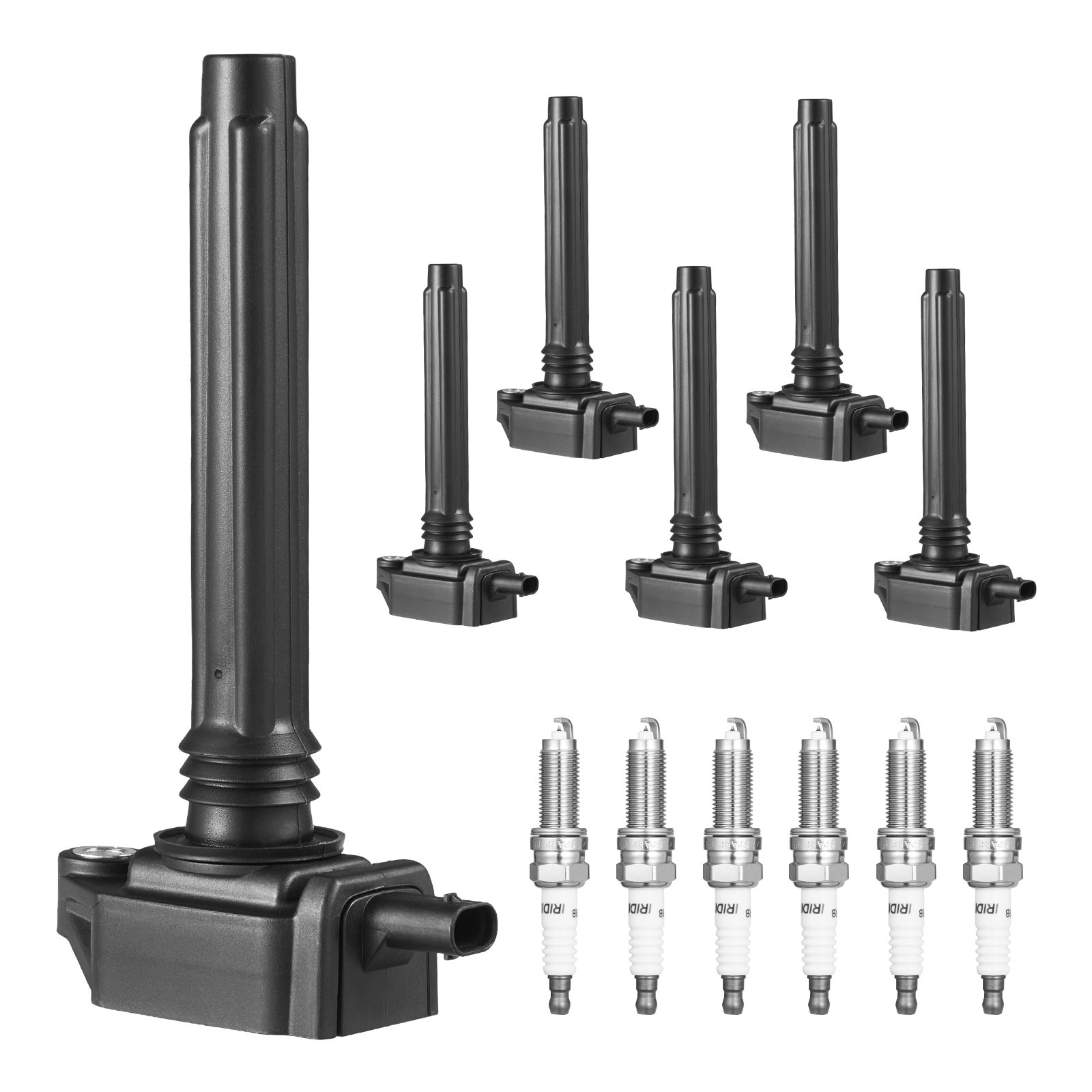 Ignition Coil Pack and Spark Plugs 6 Pcs Compatible with Dodge Jeep Ram Chrysler - Picture 7 of 10
