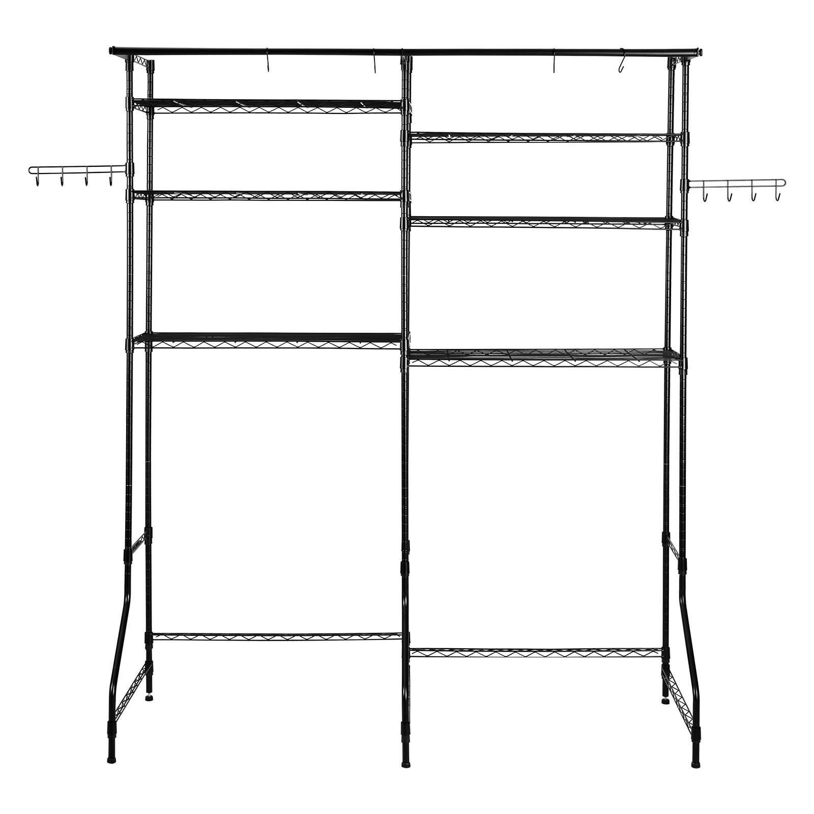 Over Washer and Dryer Storage Shelves, Black