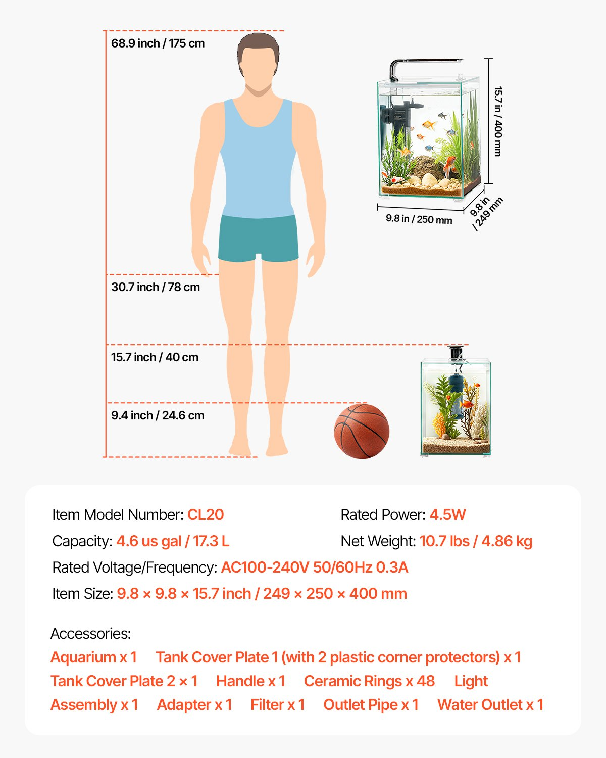 Fish Tank Aquarium, or Pet Use